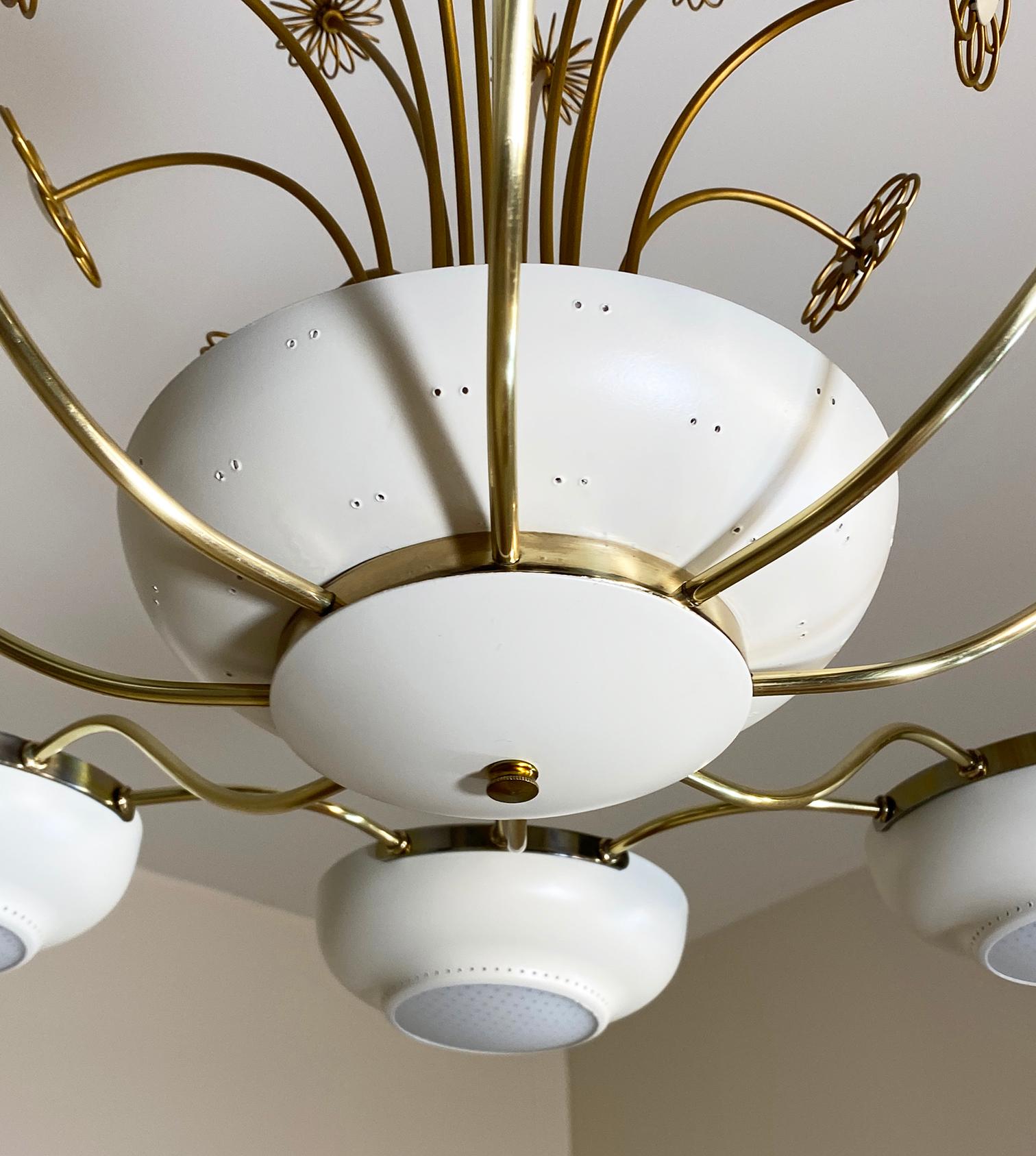 Pristine Paavo Tynell Style Chandelier by Lightolier 5