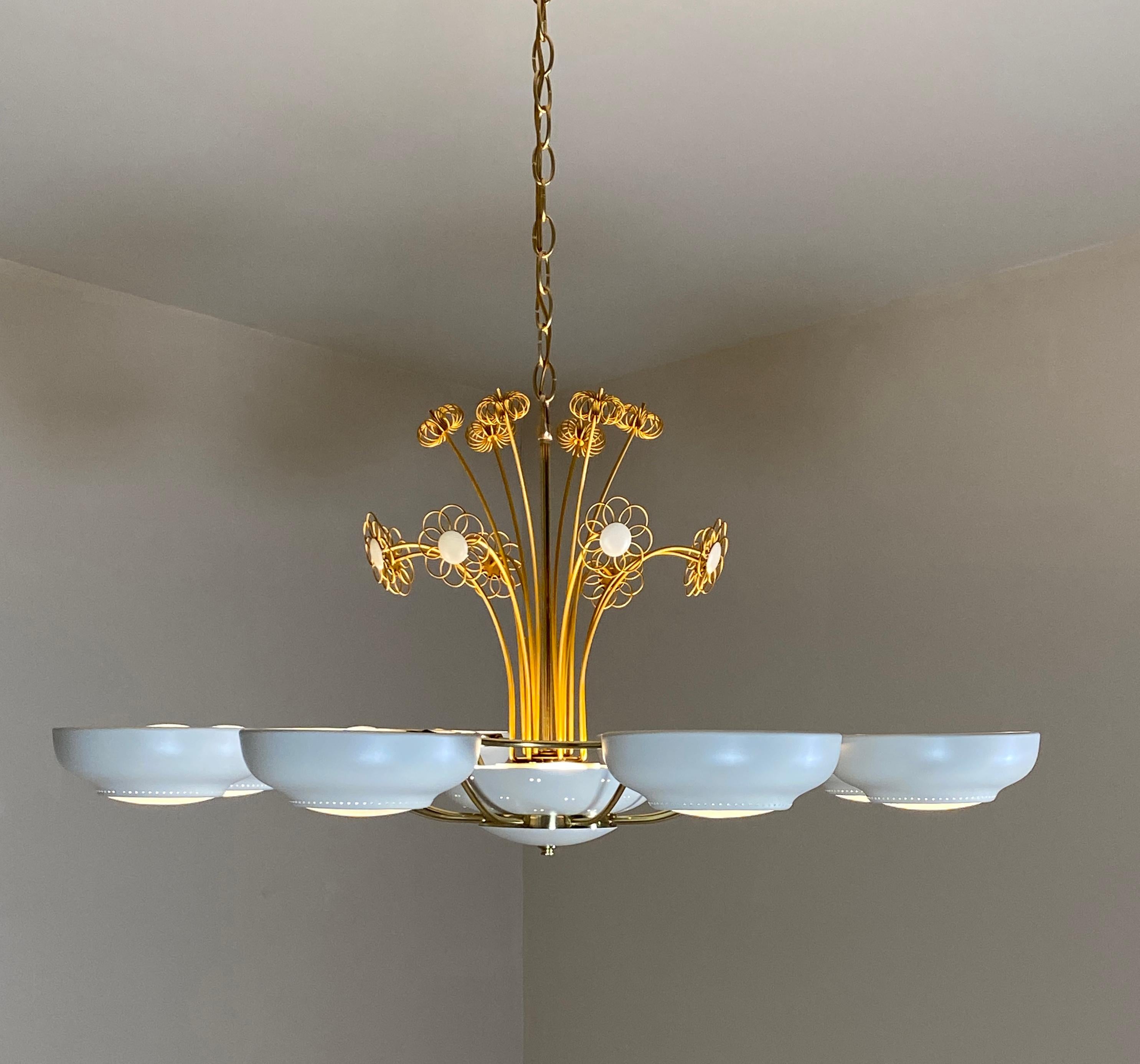 Pristine Paavo Tynell Style Chandelier by Lightolier 5