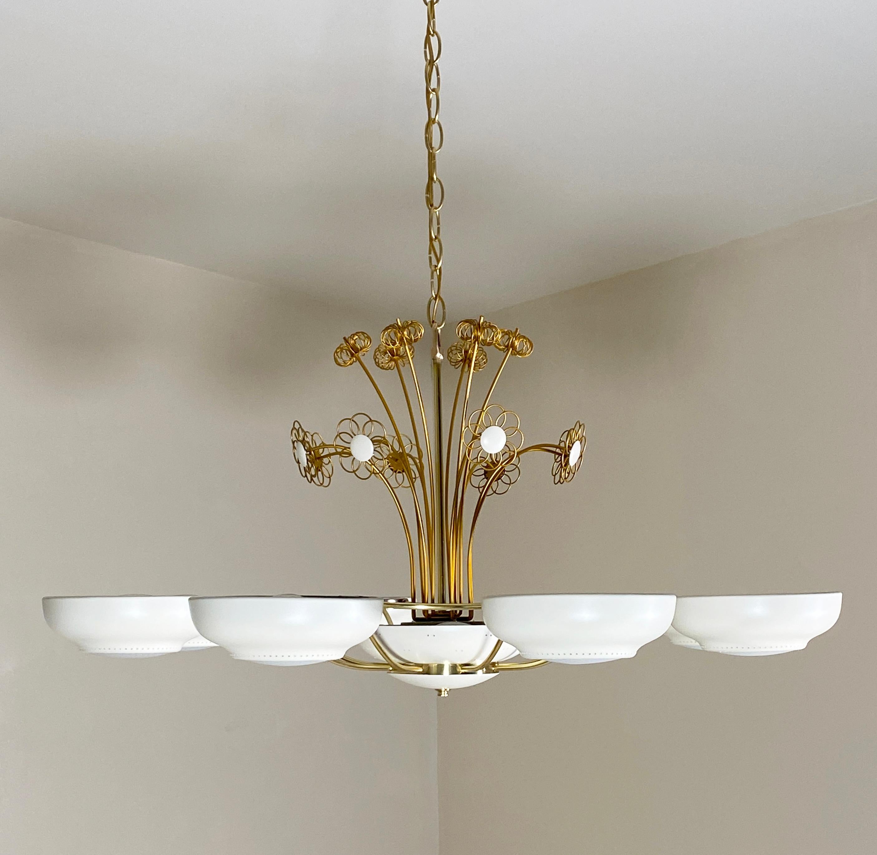 Pristine Paavo Tynell Style Chandelier by Lightolier 6