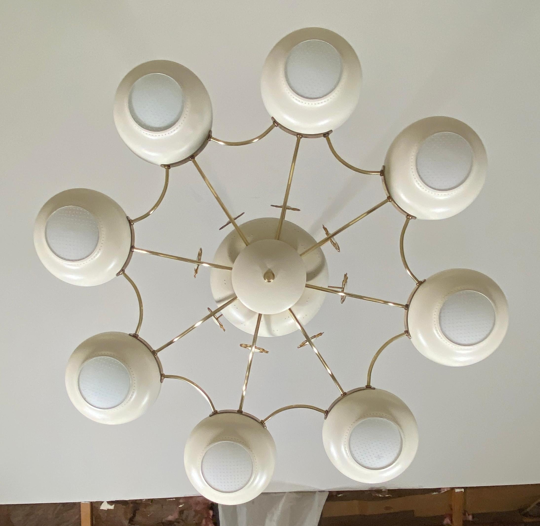 Pristine Paavo Tynell Style Chandelier by Lightolier 8