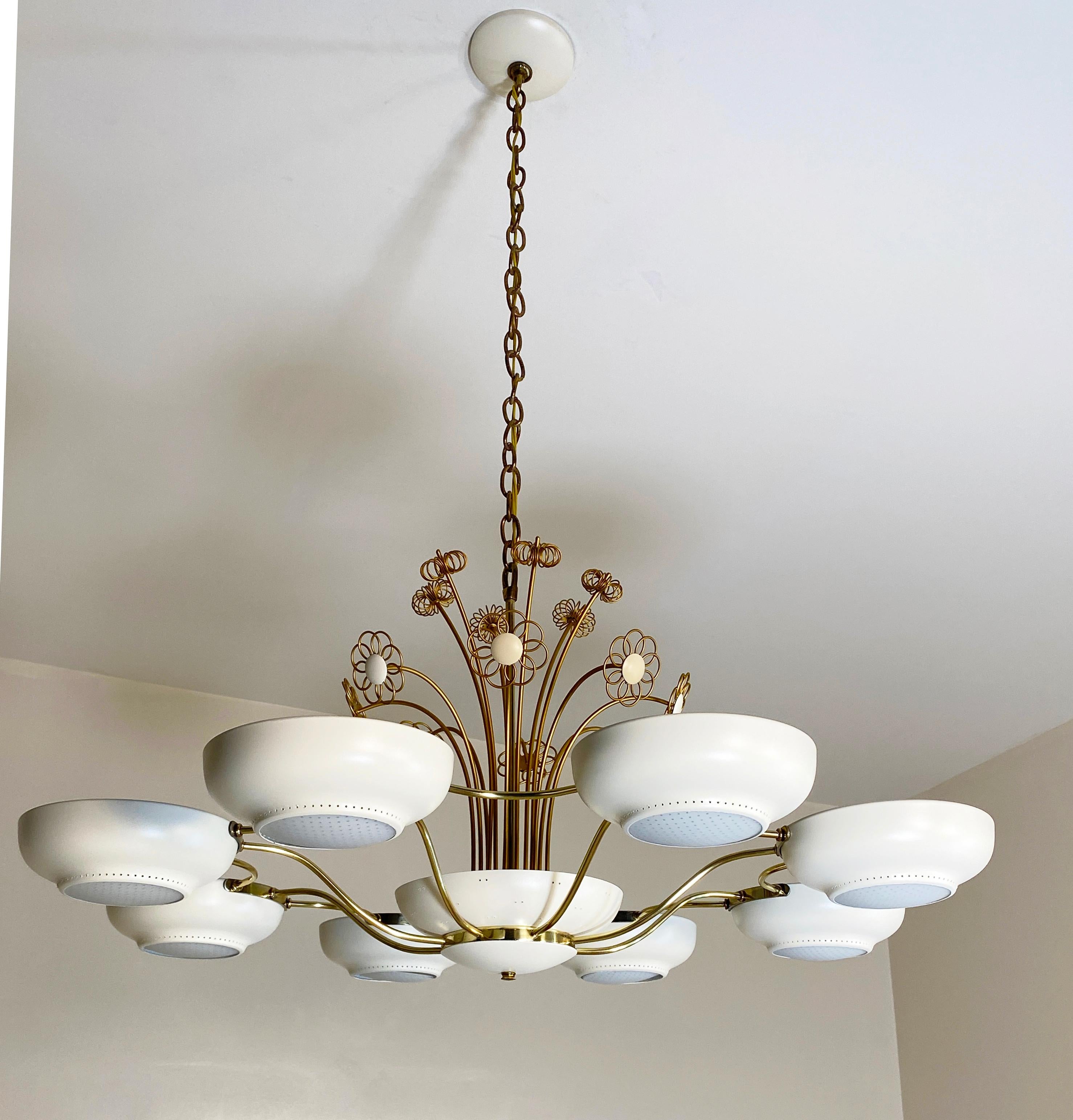 American Pristine Paavo Tynell Style Chandelier by Lightolier