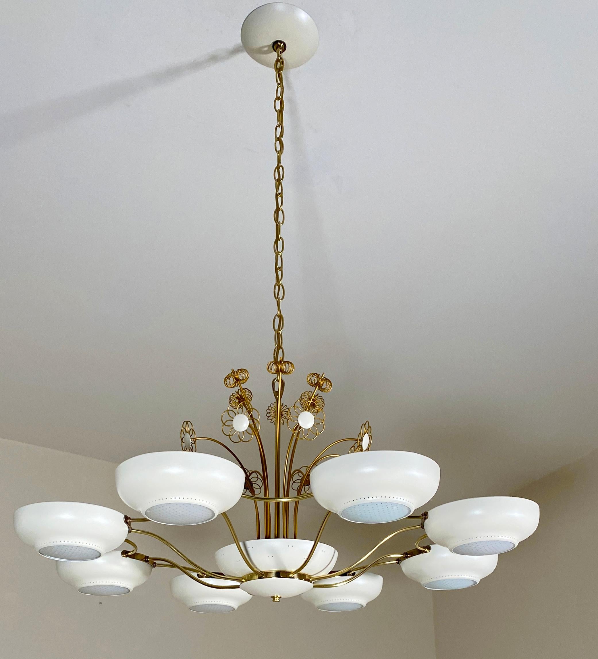 American Pristine Paavo Tynell Style Chandelier by Lightolier