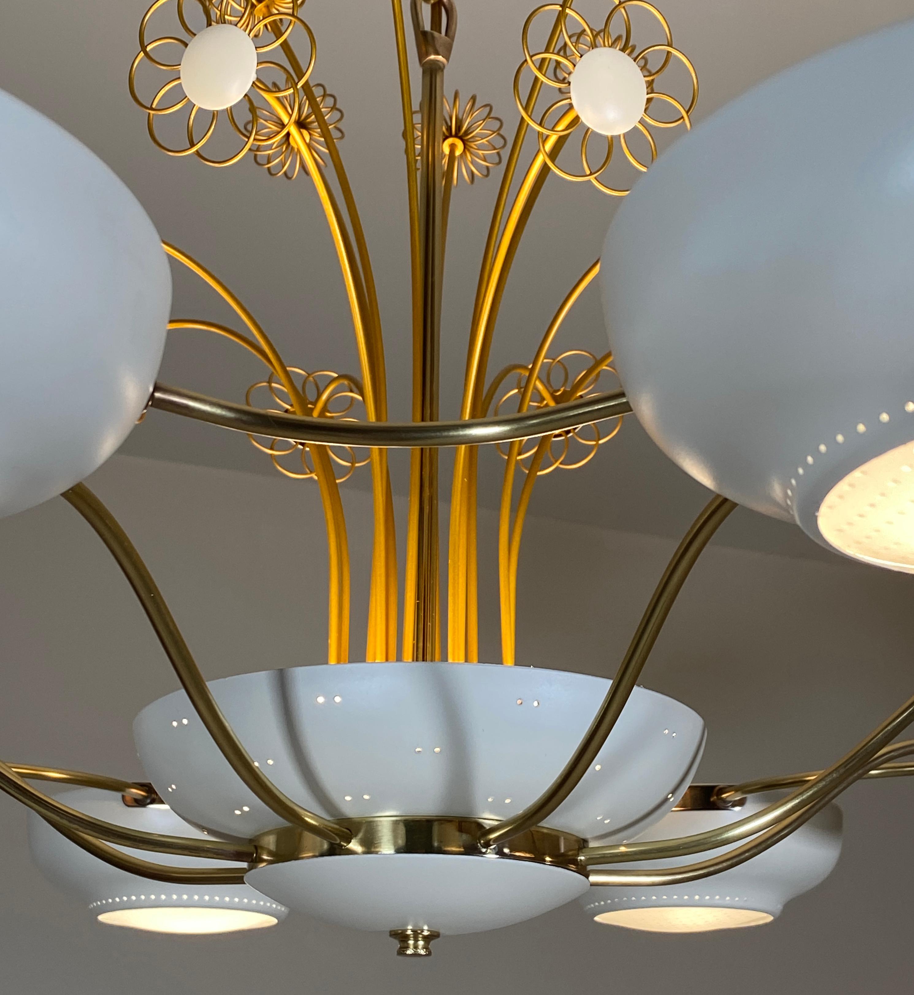 Pristine Paavo Tynell Style Chandelier by Lightolier 2