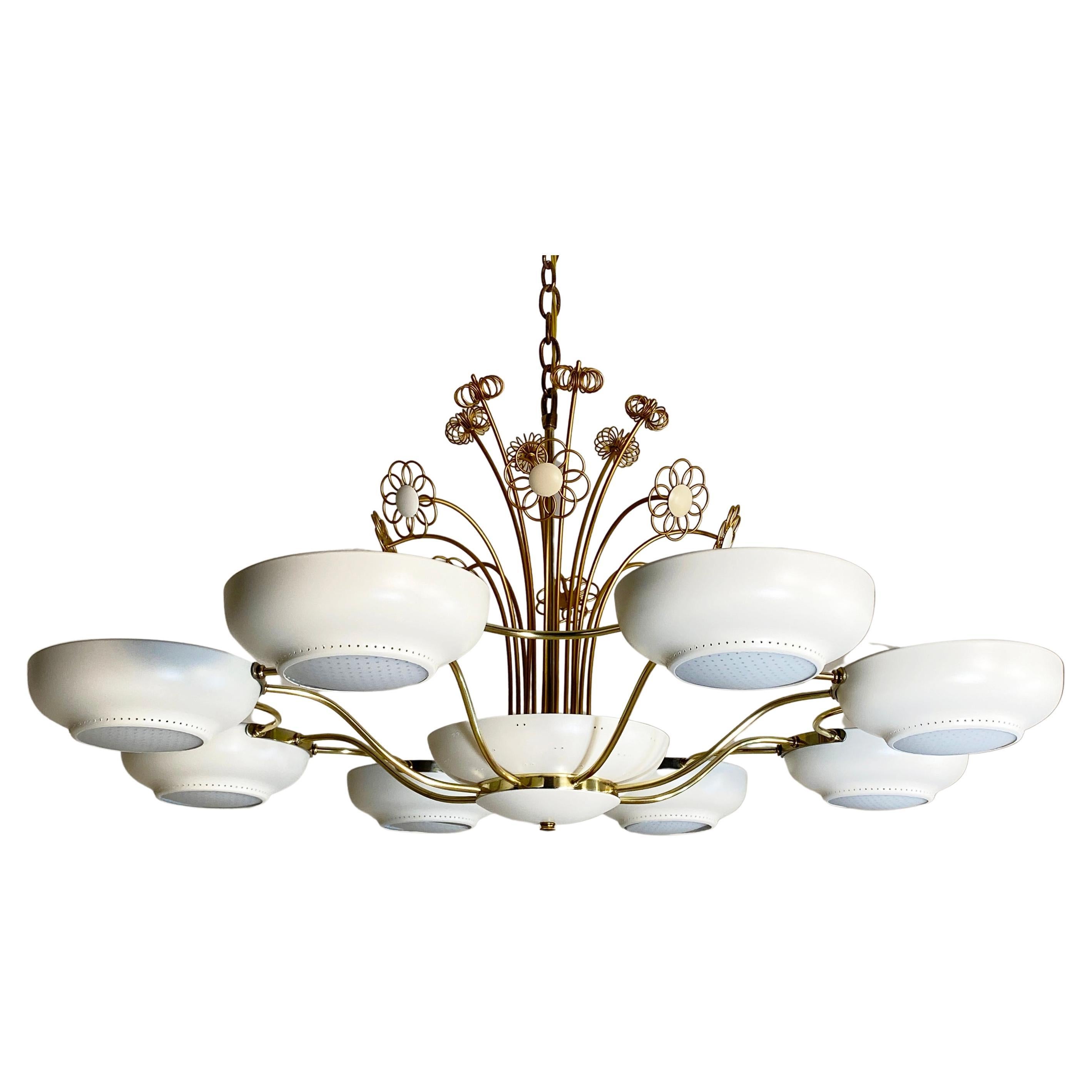 Pristine Paavo Tynell Style Chandelier by Lightolier