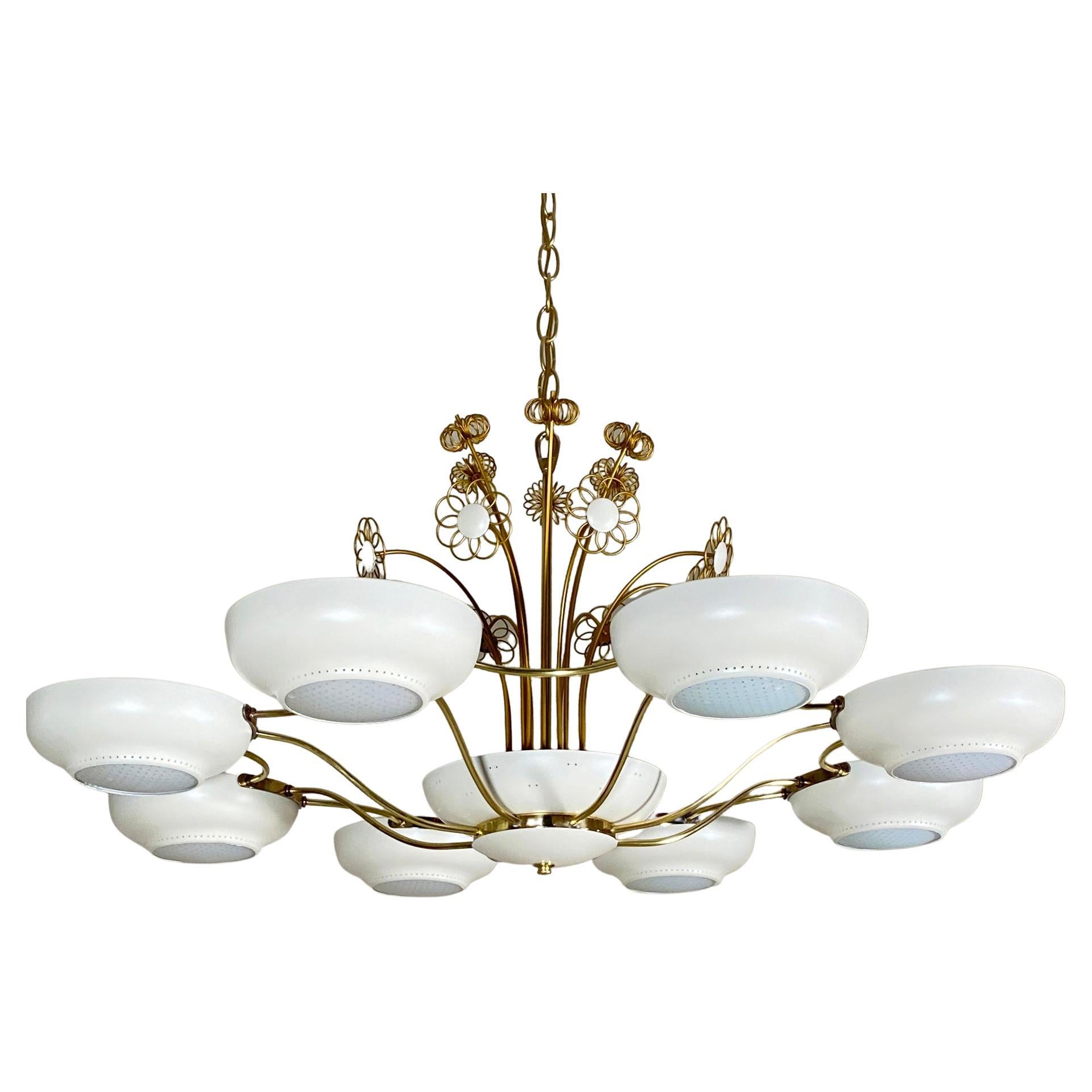 Pristine Paavo Tynell Style Chandelier by Lightolier