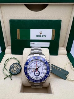 Pristine Rolex Yacht-Master II 44mm 116680 Blue Ceramic Bezel Regatta Box Papers
