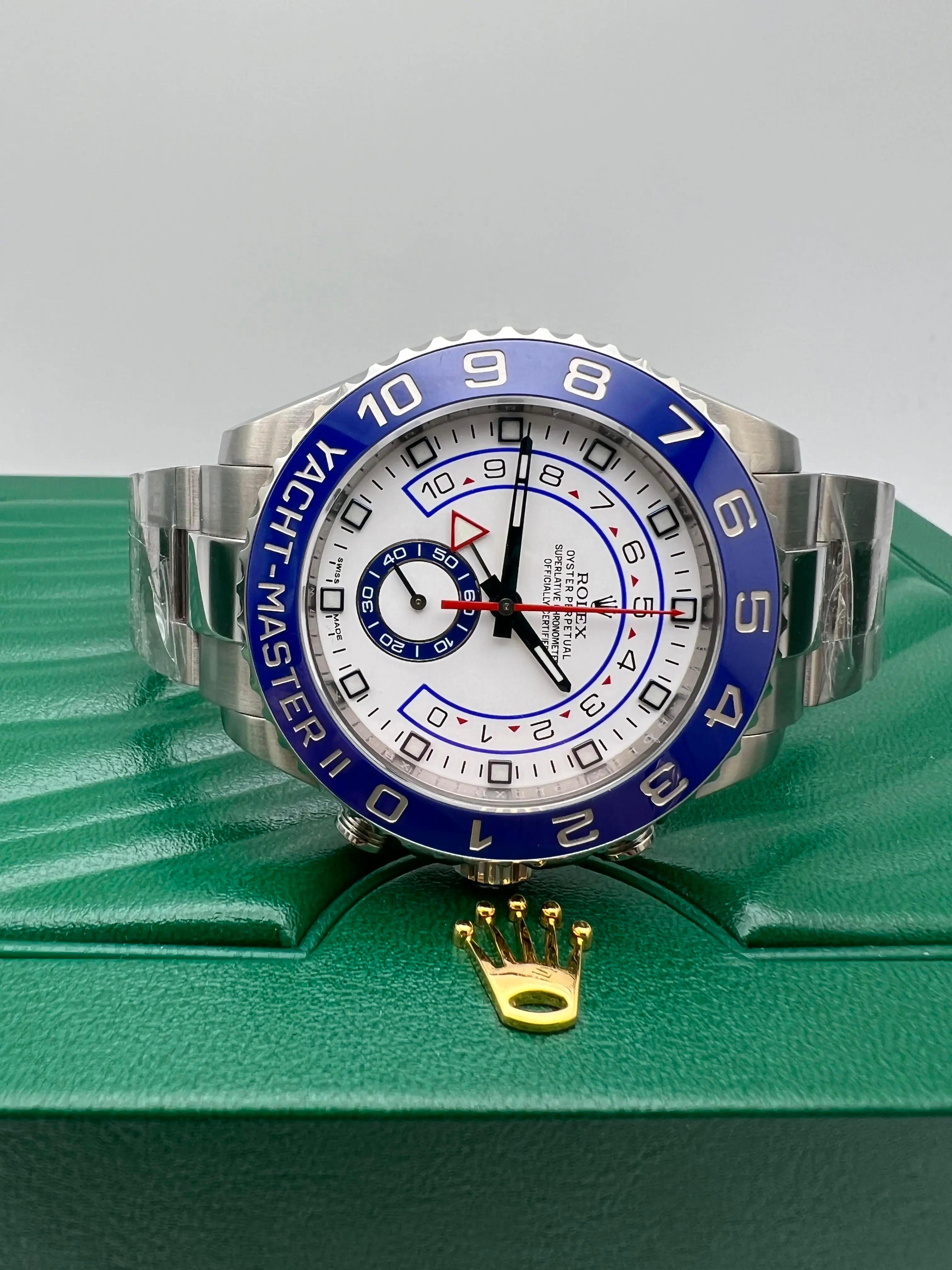 Pristine Rolex Yacht-Master II 44mm 116680 Blue Ceramic Bezel Regatta Box Papers For Sale 1