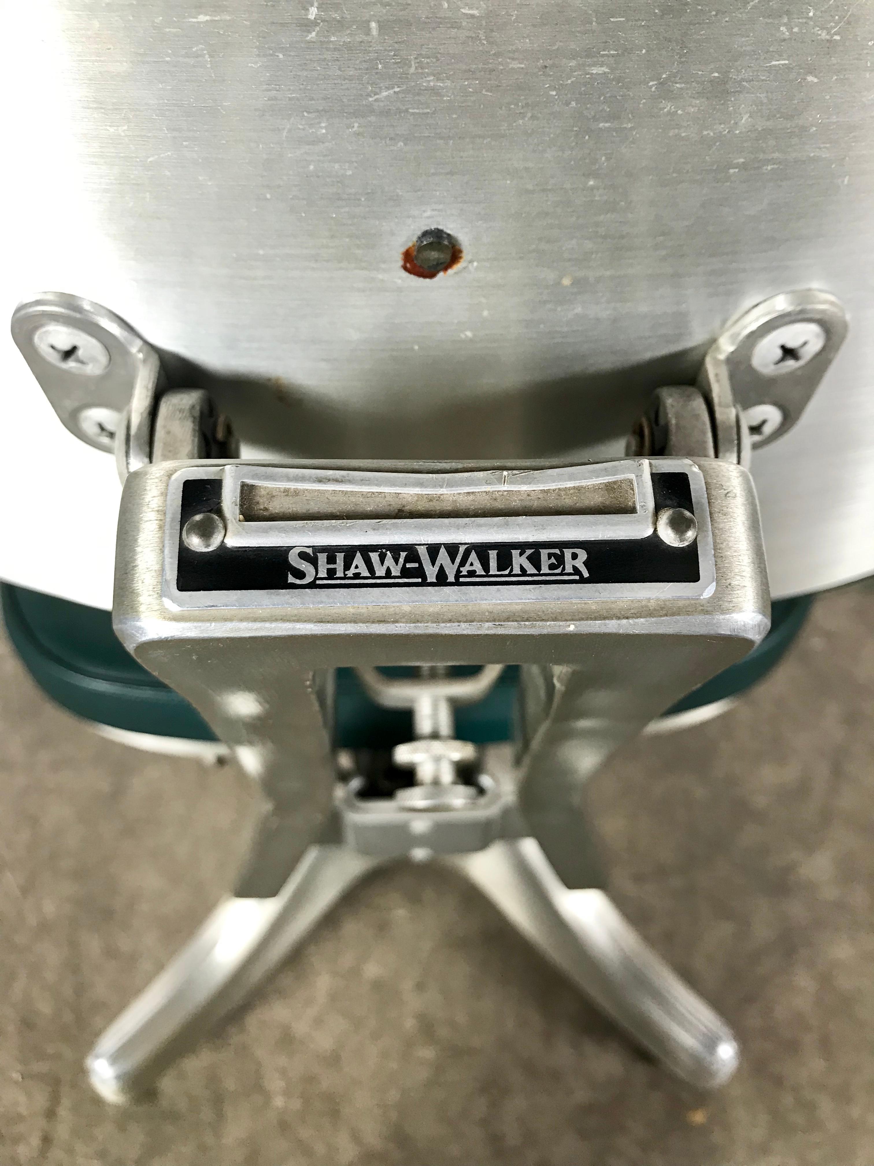 Industrial Pristine Shaw Walker Aluminum Rolling Desk or Task Armchair