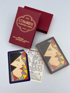 Pristine Unopened 1929 Art Deco Olga Congress 606 Playing Card Deck Original Box