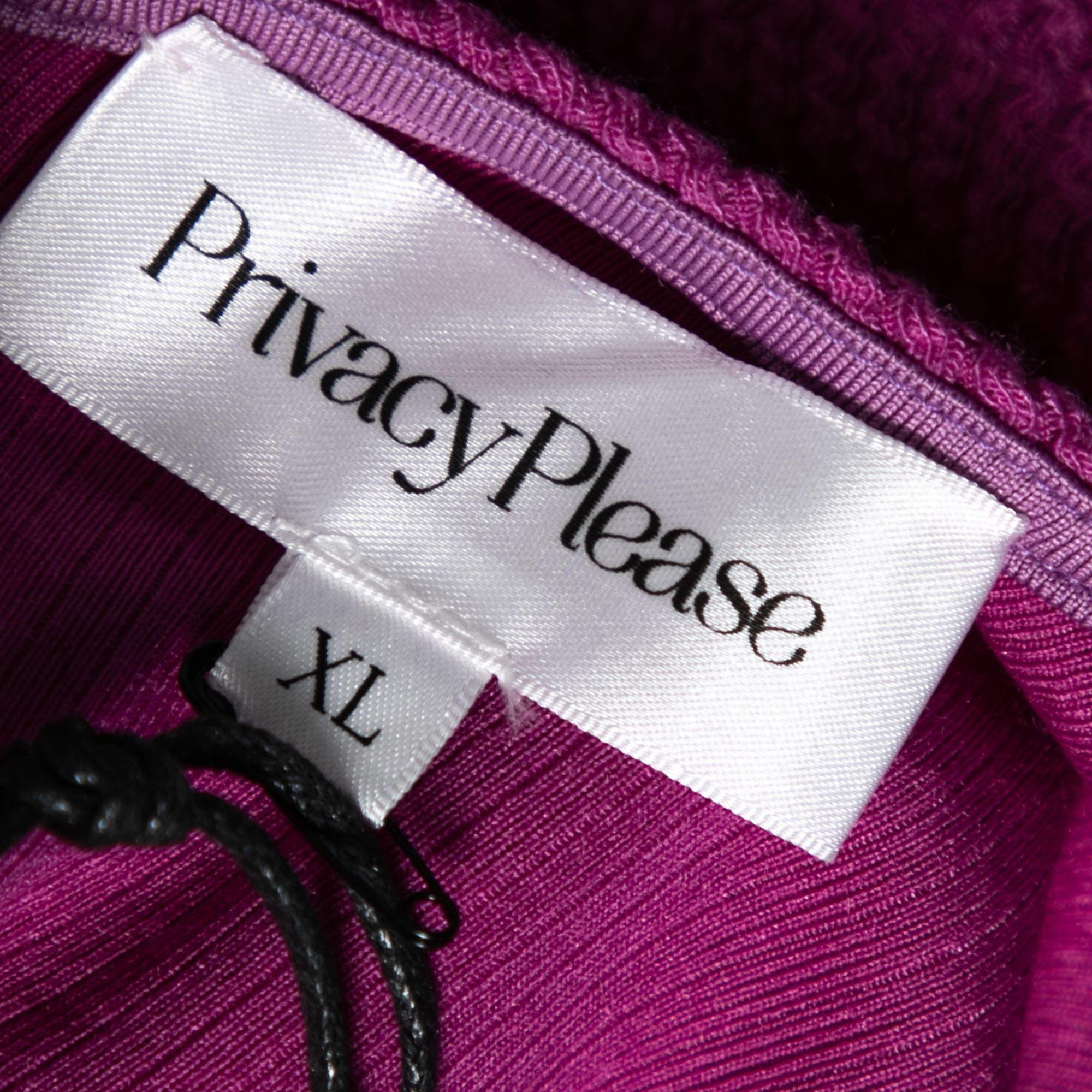 Privacy Please Purple Textured Knit Racerback Dress XL In condizioni Nuovo in vendita a Dubai, Al Qouz 2