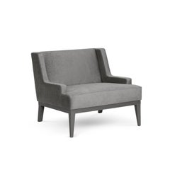 Private Armchair in Anthracite Trevira Velvet & Gloss Lacquer by Munna