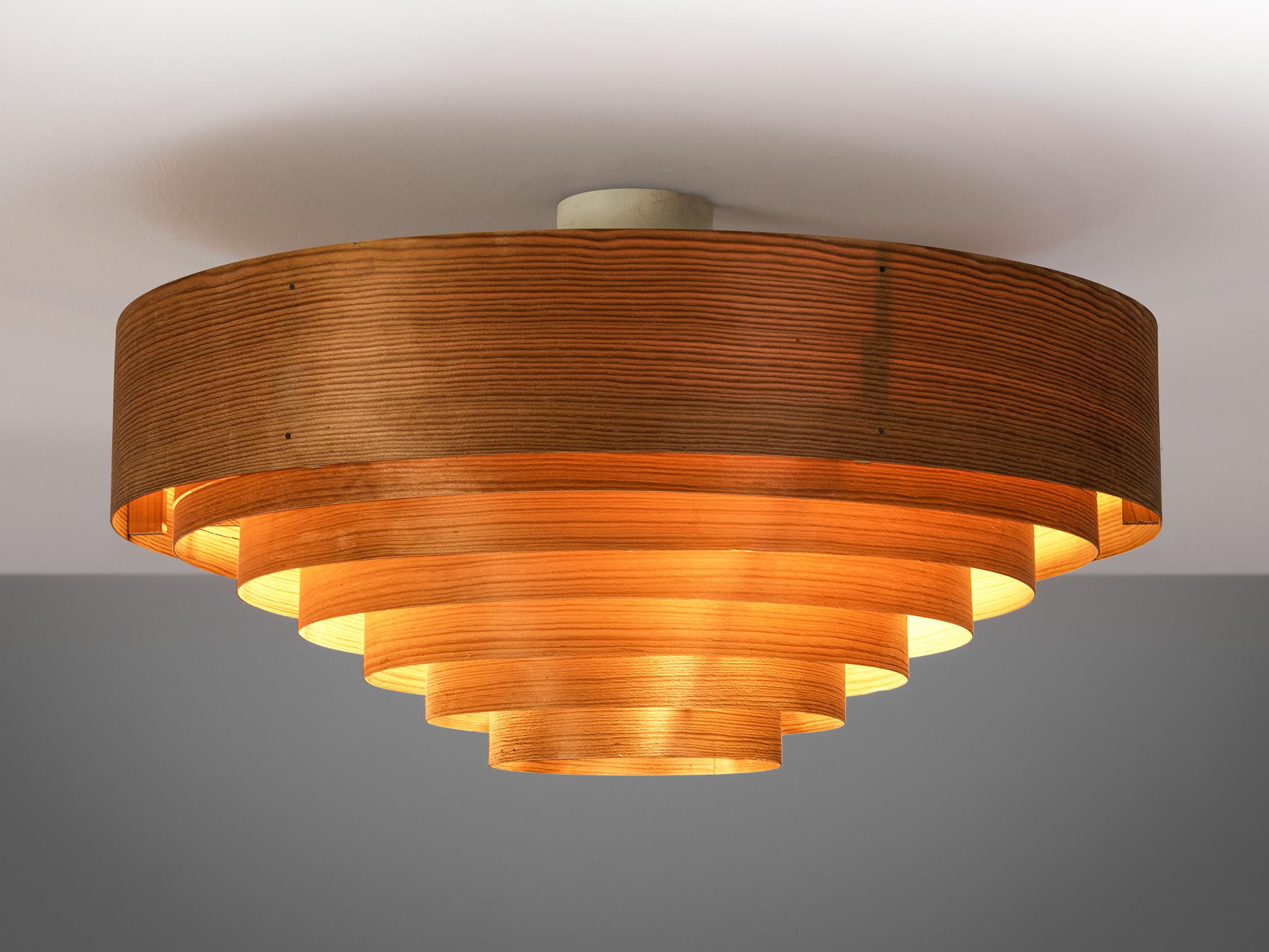 Private listing for Cai: Hans-Agne Jakobsson Large Pine Ceiling Lights In Good Condition In Waalwijk, NL