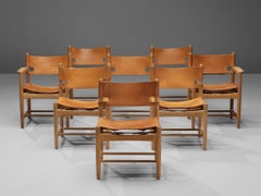Private Listing for Pamela: Børge Mogensen Set of eight 'Spanish' dining chairs