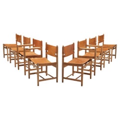 Private Listing for Pamela: Børge Mogensen Set of eight 'Spanish' dining chairs