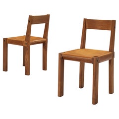 Private Listing for S. / Pierre Chapo Set of Eight 'S24' Dining Chairs 