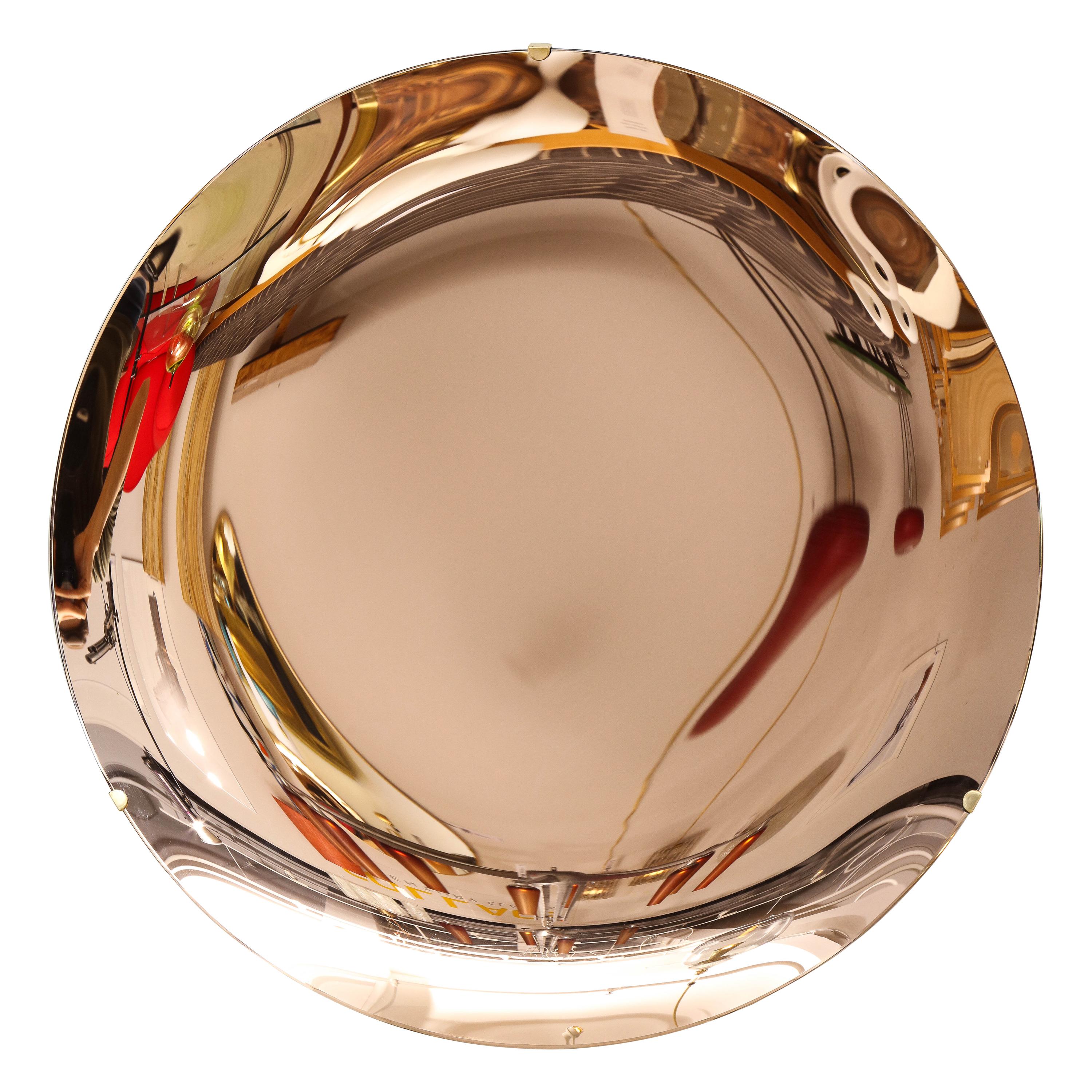 Private Listing Large Sculptural Square Concave Rose "Rosa" Mirror, Italy, 2021