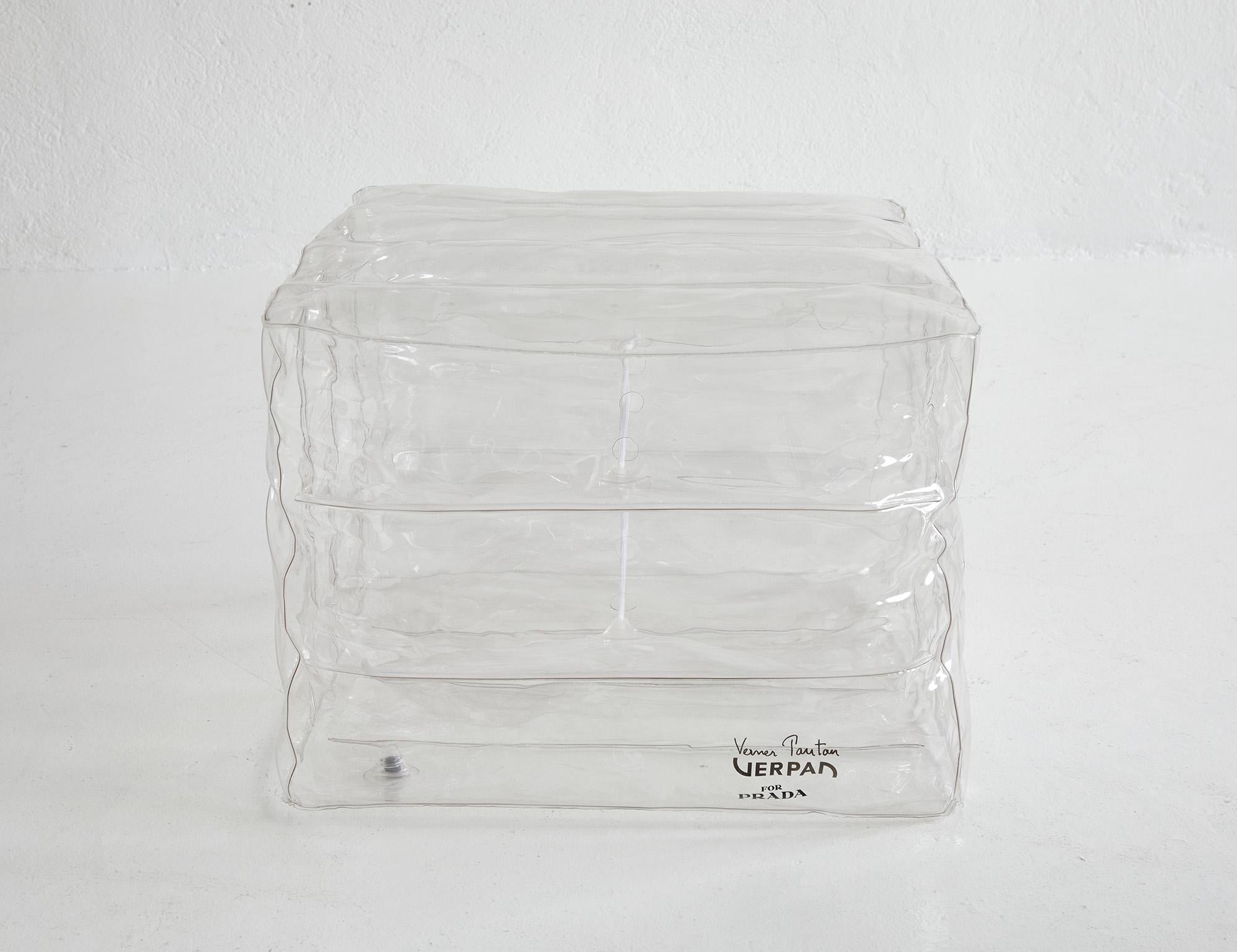 Private re-edition for PRADA of iconic 1960s Inflatable Stool by Verner Panton (Postmoderne) im Angebot
