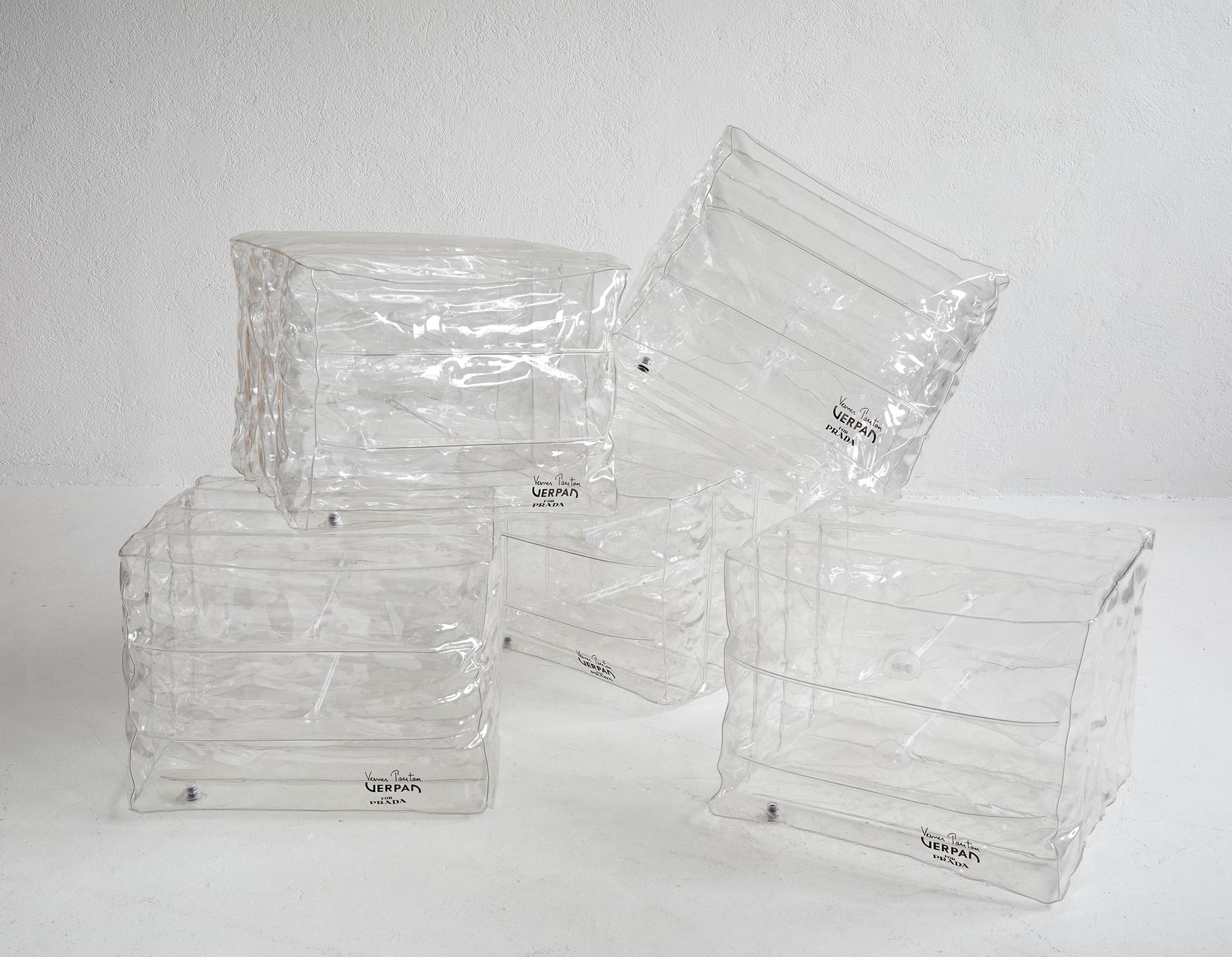 Private re-edition for PRADA of iconic 1960s Inflatable Stool by Verner Panton im Angebot 1