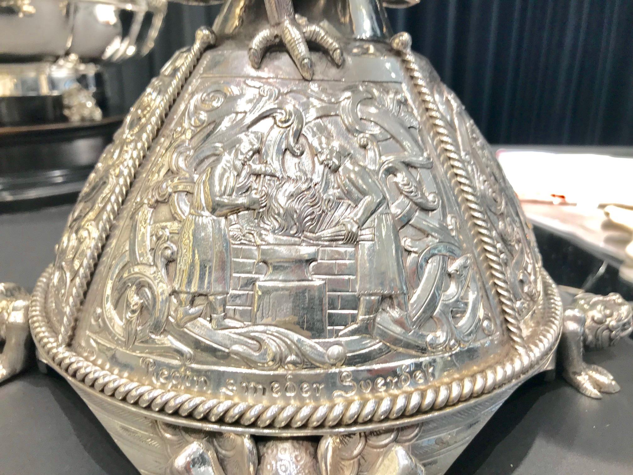 Arts and Crafts Private Unique Collection of Early 20th Century Norwegian Silver For Sale