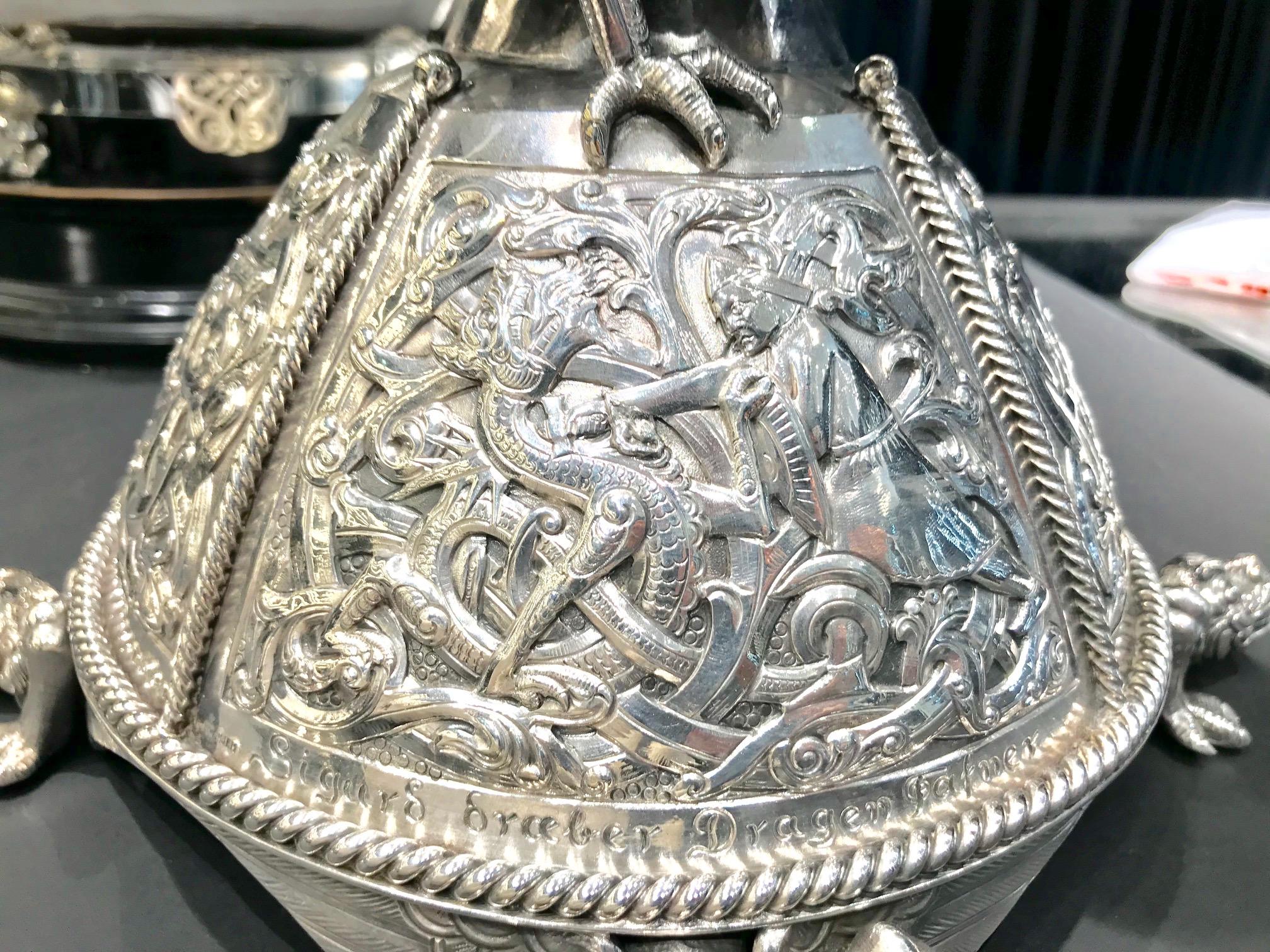 Private Unique Collection of Early 20th Century Norwegian Silver For Sale 1