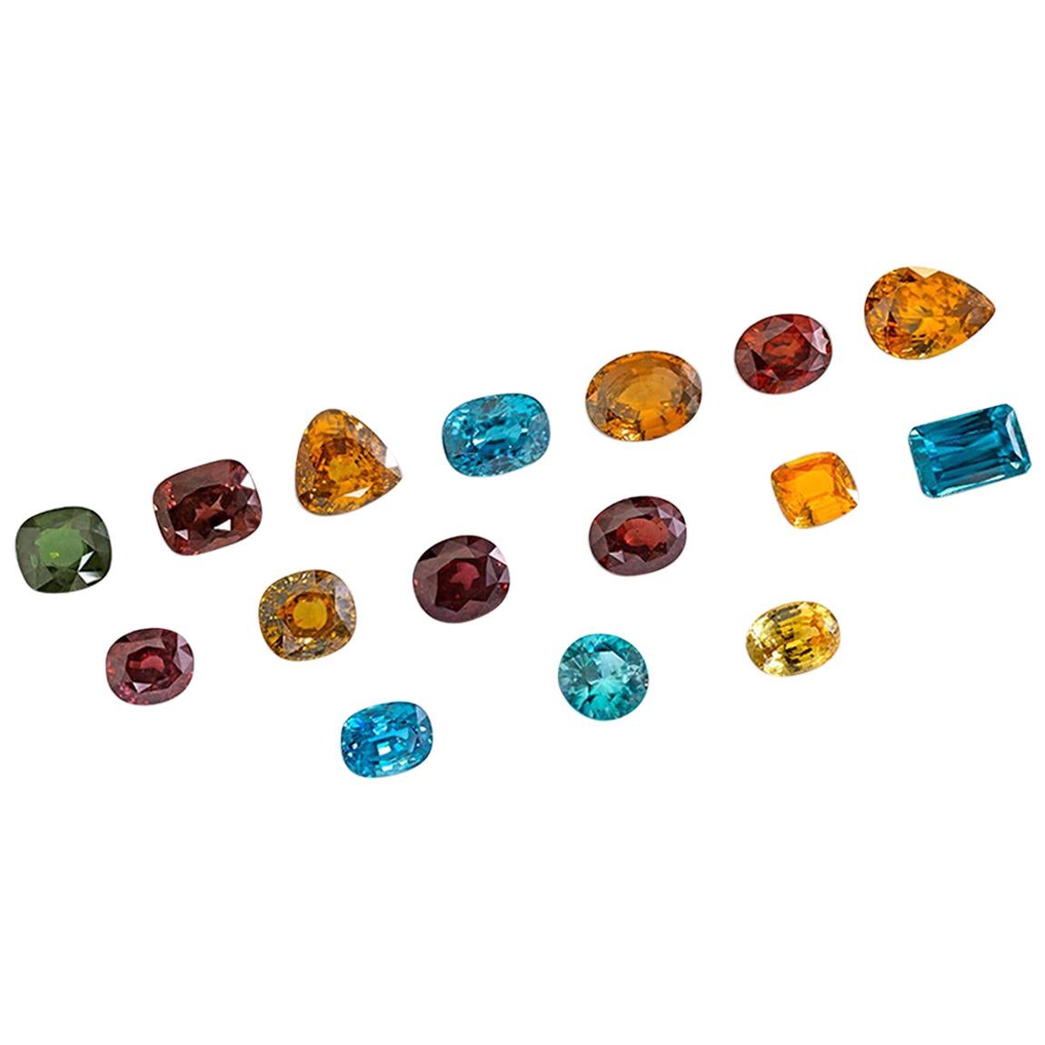 Privately Curated Zircon Collection, Unset Loose Gemstones,  347.05 Carats Total For Sale