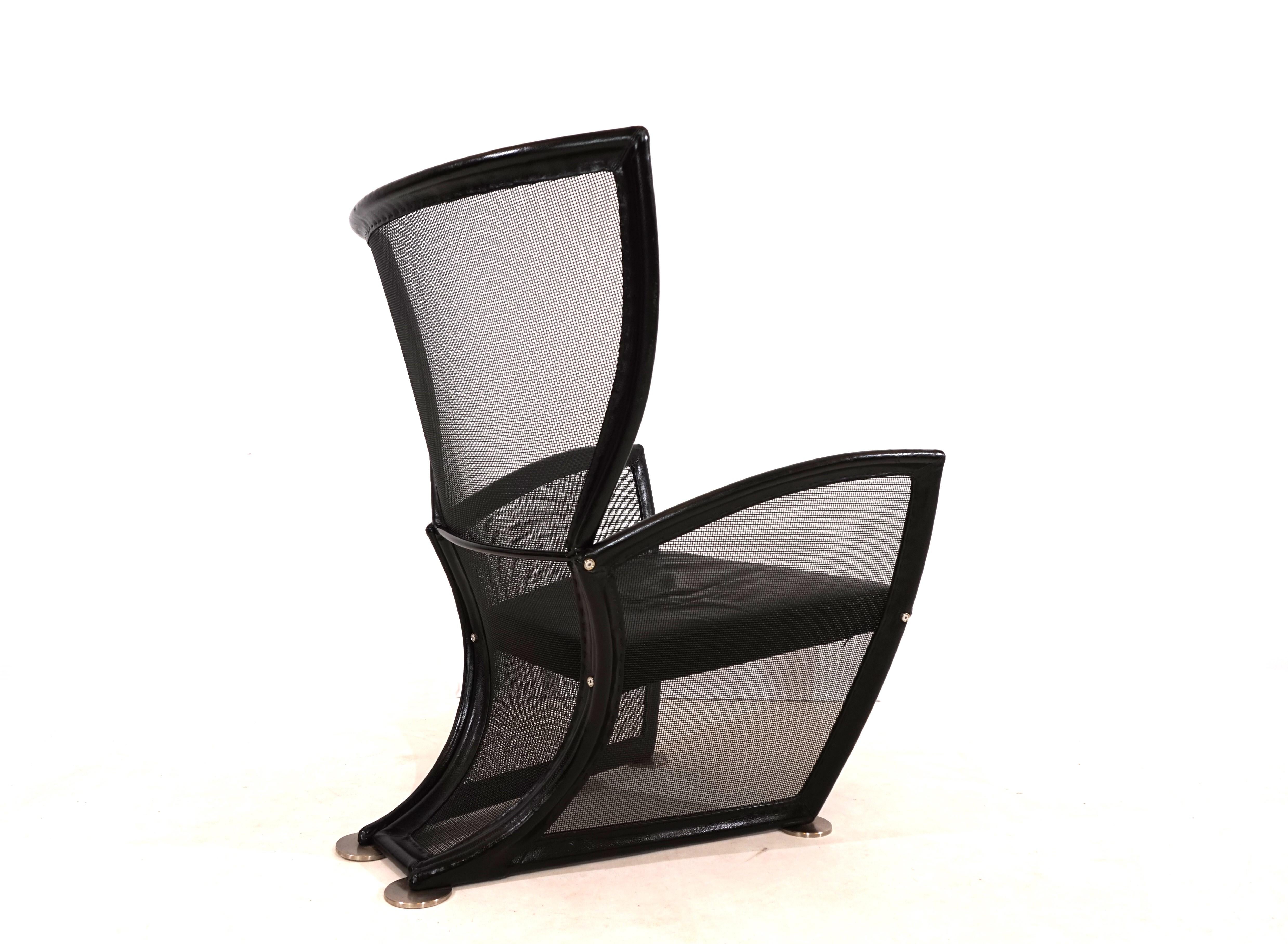 Prive leather armchair by Paolo Nava for Arflex For Sale 5