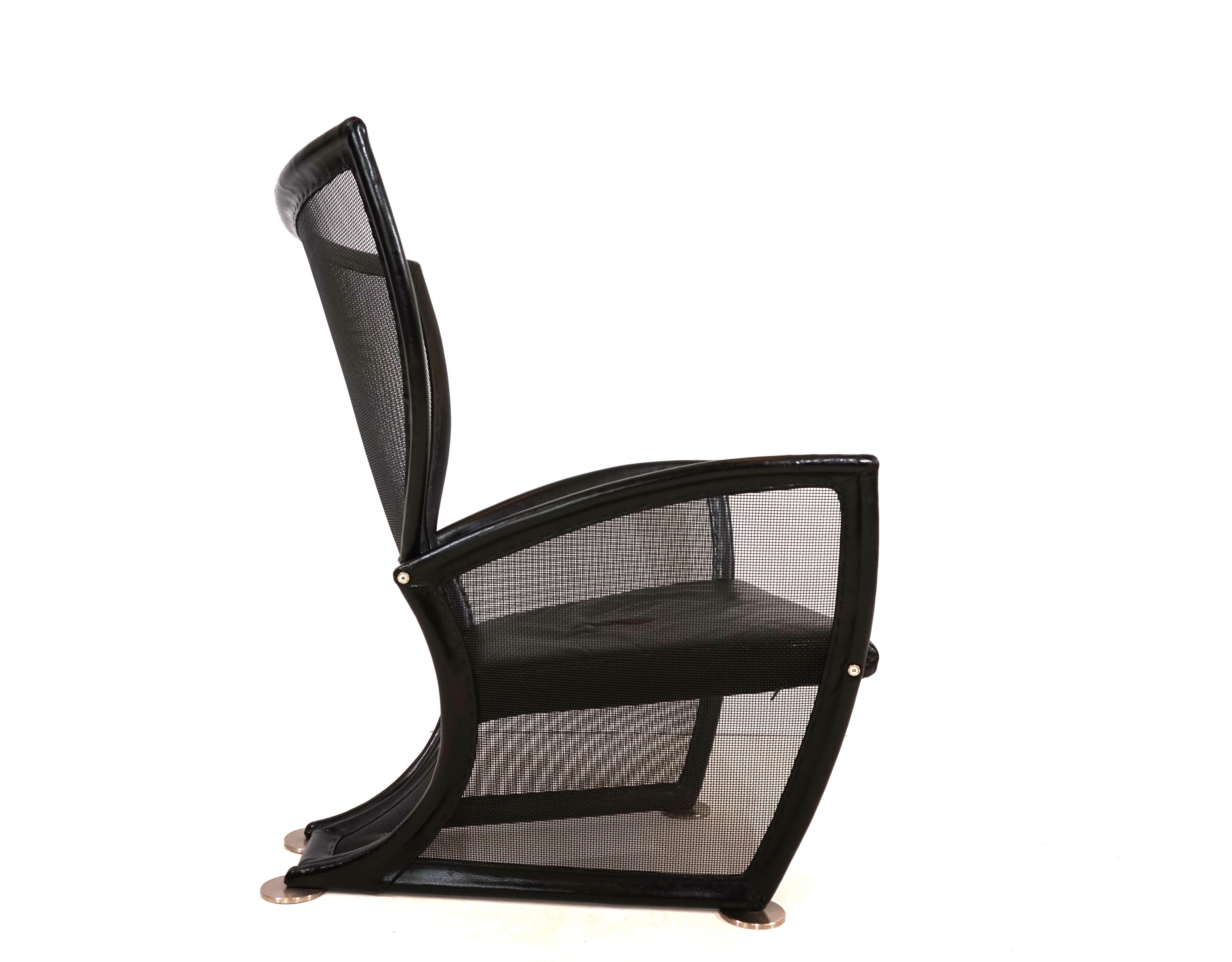 Prive leather armchair by Paolo Nava for Arflex For Sale 9