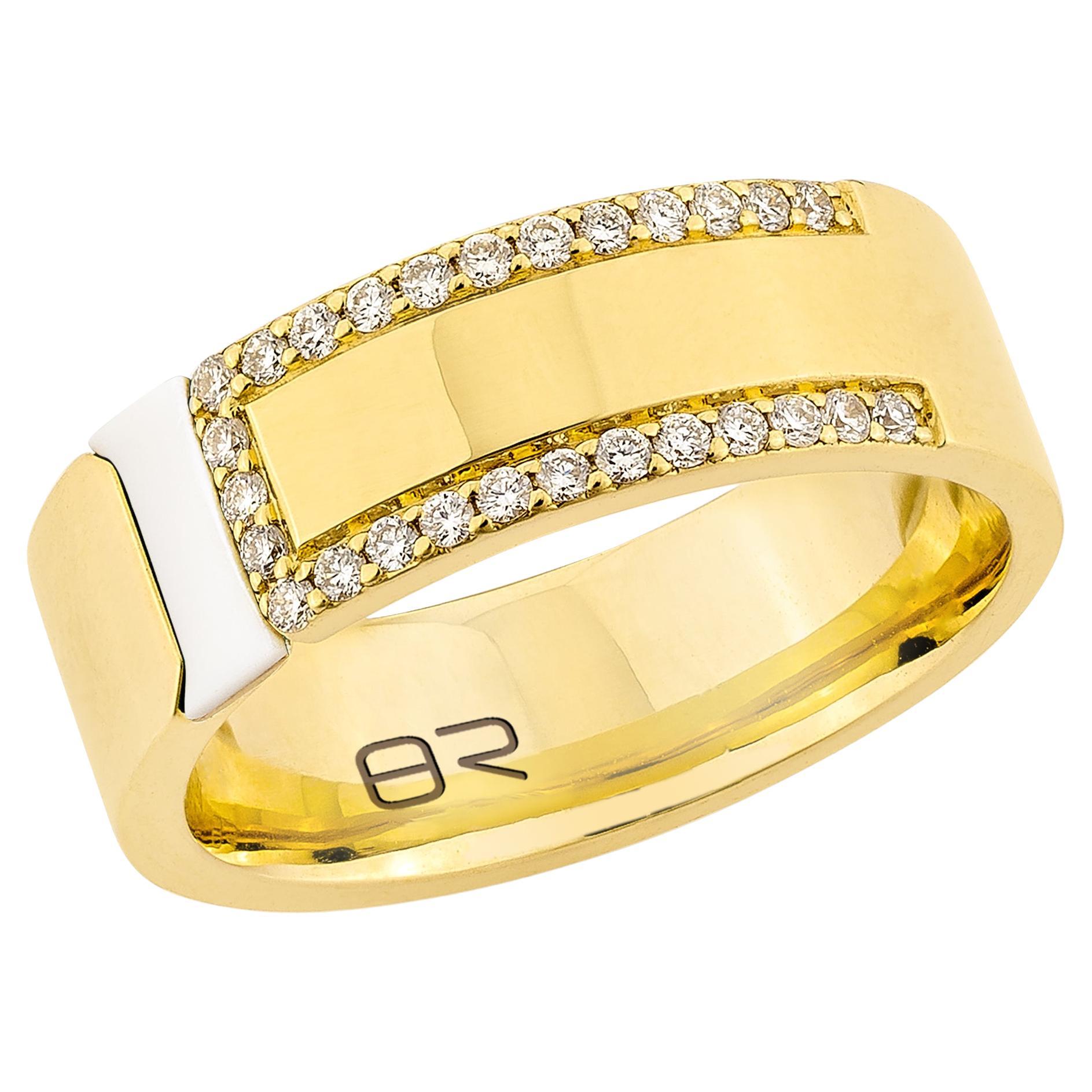 Priyashi Nahata White Agate 0.11ct. with Diamond Ring in 18KYG.