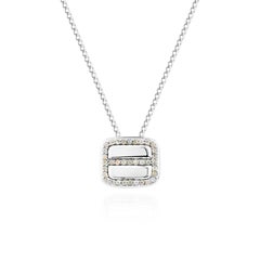 Opale Priyashi Nahata 0,12ct. Ciondolo classico in platino.