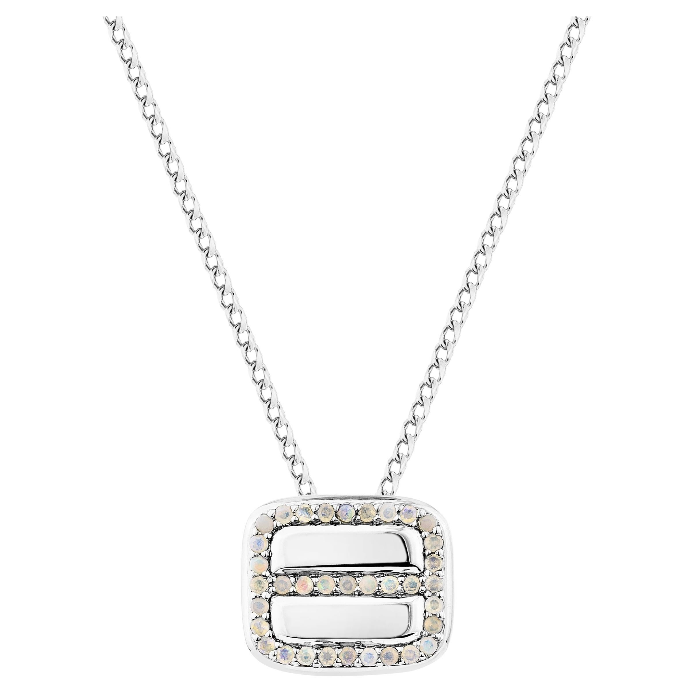 Opale Priyashi Nahata 0,12ct. Ciondolo classico in platino.