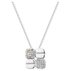 Opale Priyashi Nahata 0,17ct. Ciondolo classico in platino.