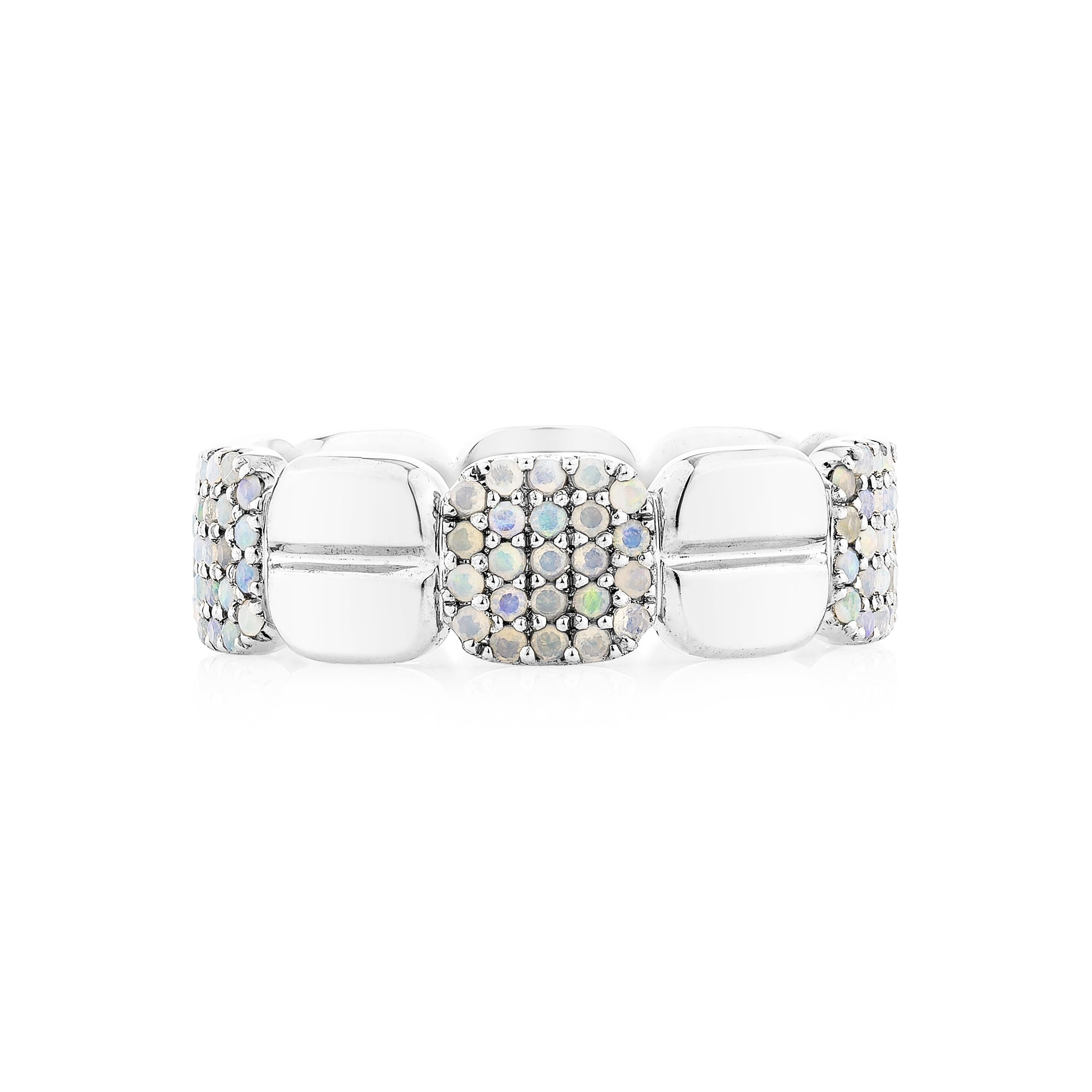 Round Cut Priyashi Nahata Opal 0.42ct. Fancy Ring in Platinum. For Sale