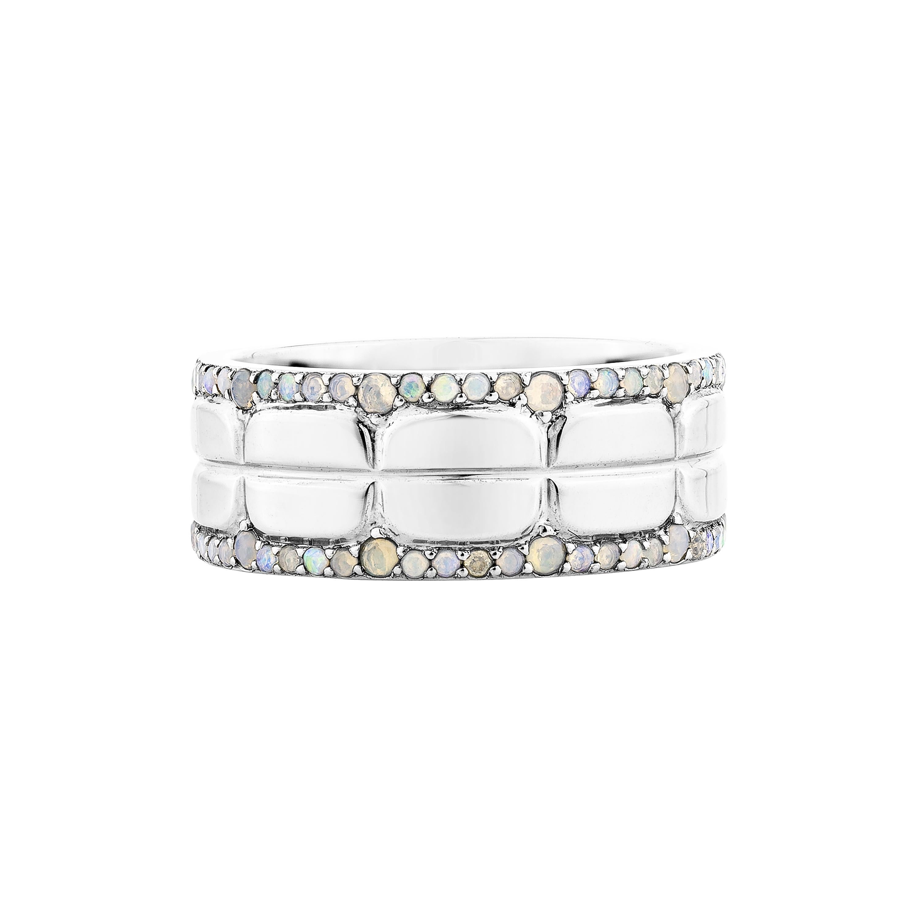 Contemporary Priyashi Nahata Opal 0.51ct. Fancy Ring in Platinum. For Sale