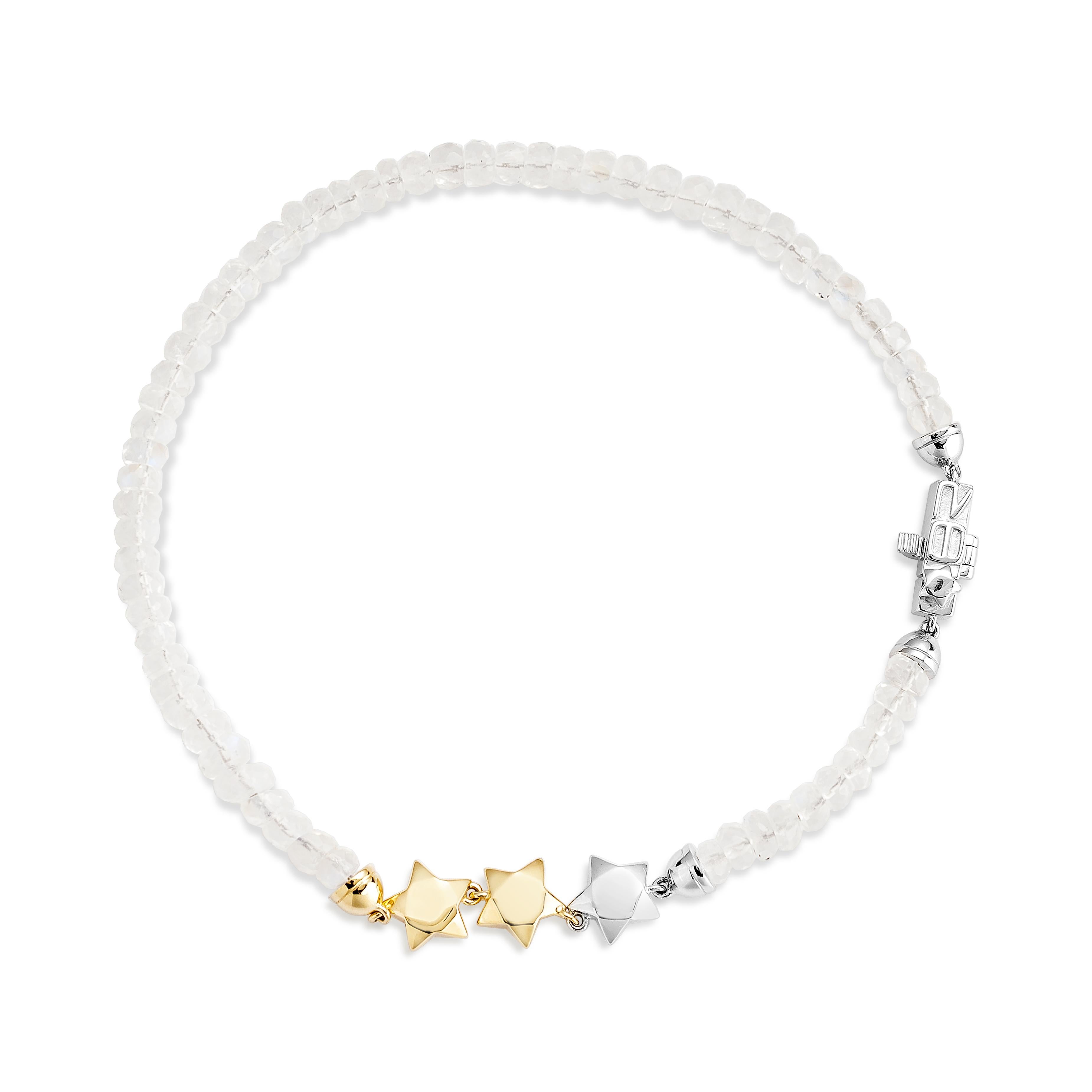 Ethereal and luminous, this Rainbow Moonstone Bracelet in 18K Yellow Gold features mesmerizing gemstones that shimmer with a celestial glow, perfect for a timeless and elegant style.

Rainbow Moonstone Bracelet in 18Karat Yellow Gold

Rainbow
