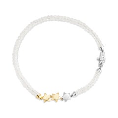 Priyashi Nahata Pierre de lune arc-en-ciel 10,25ct. Bracelet en or jaune 18 carats
