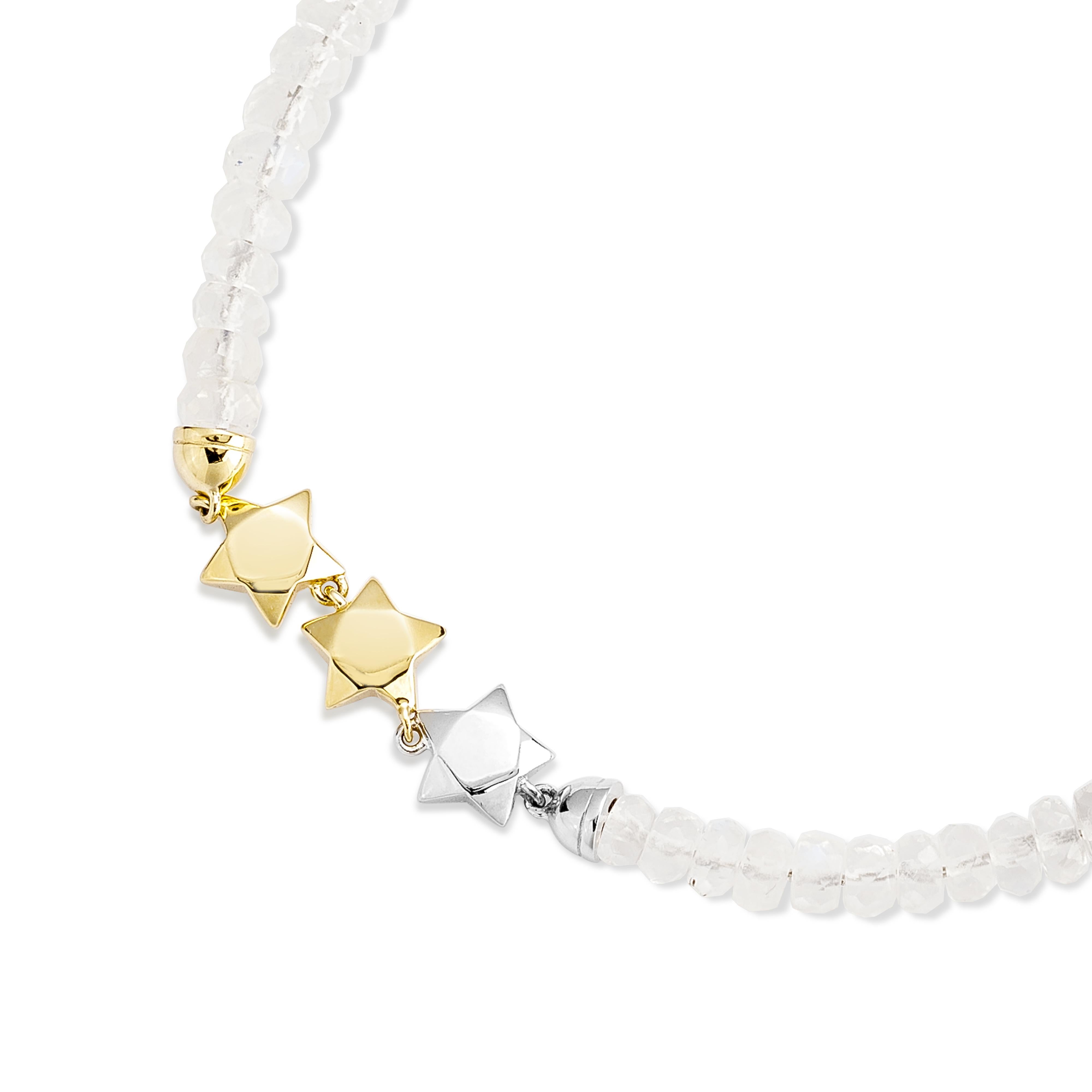 Priyashi Nahata Rainbow Moonstone 10.25ct. Bracelet in 18Karat Yellow Gold In New Condition For Sale In Hong Kong, HK