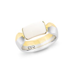 Priyashi Nahata agate blanche 1,11 carat Bague fantaisie 18KWYG.