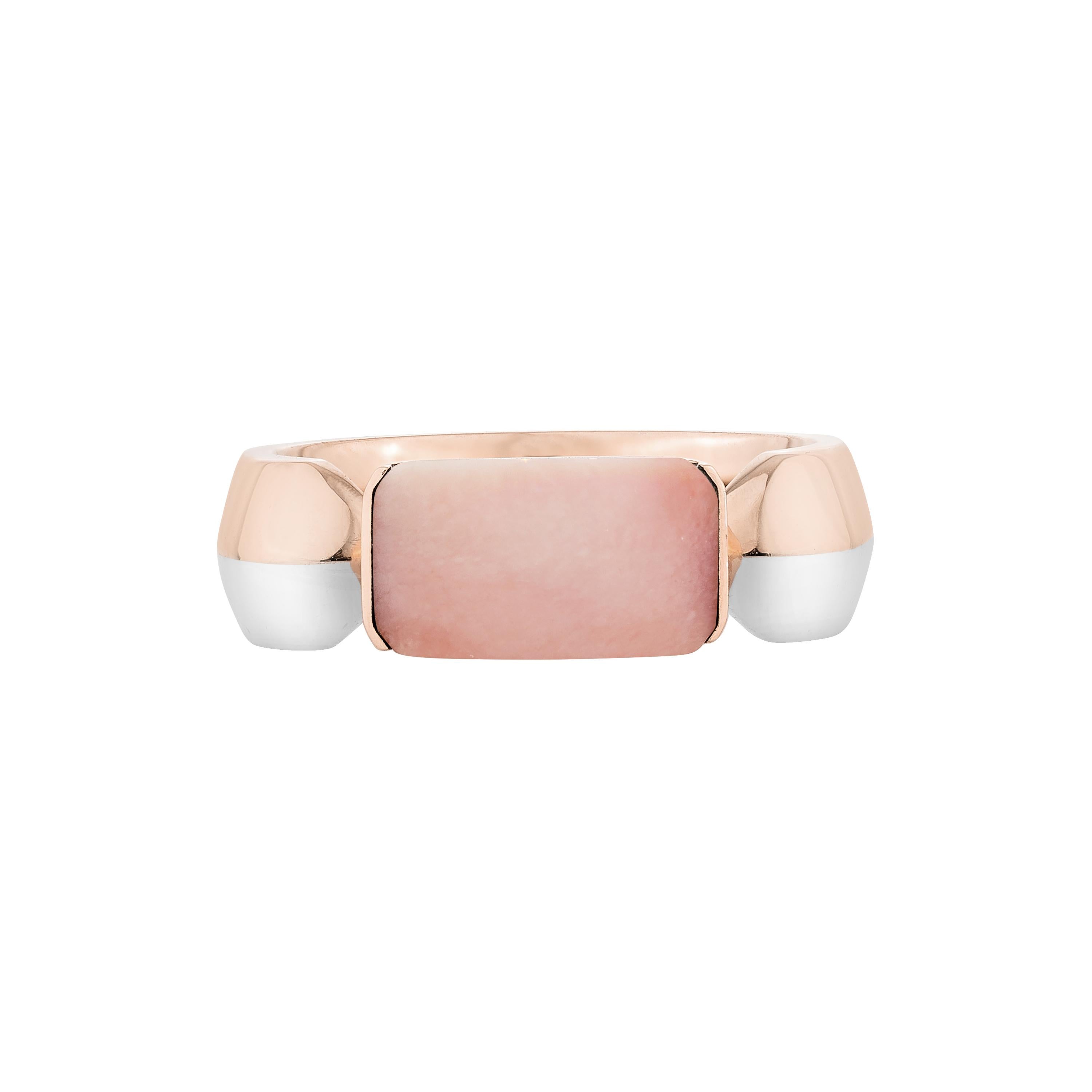 Priyashi Nahata Pink Opal 1.12ct. Fancy Ring in 18KWRG. In New Condition For Sale In Hong Kong, HK