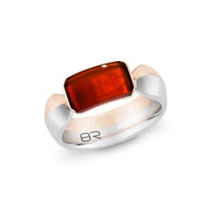 Priyashi Nahata Red carnelian 1.40ct. Fancy Ring in 18KWRG.