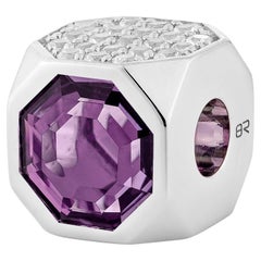 Priyashi Nahata Amethyst & Rhodolite 1.41ct. Pendant with Sapphire in 18KWG.