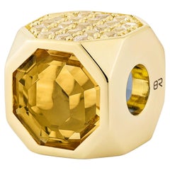 Priyashi Nahata Citrino e Topazio Blu 1,52ct. Ciondolo con zaffiro in 18KYG.