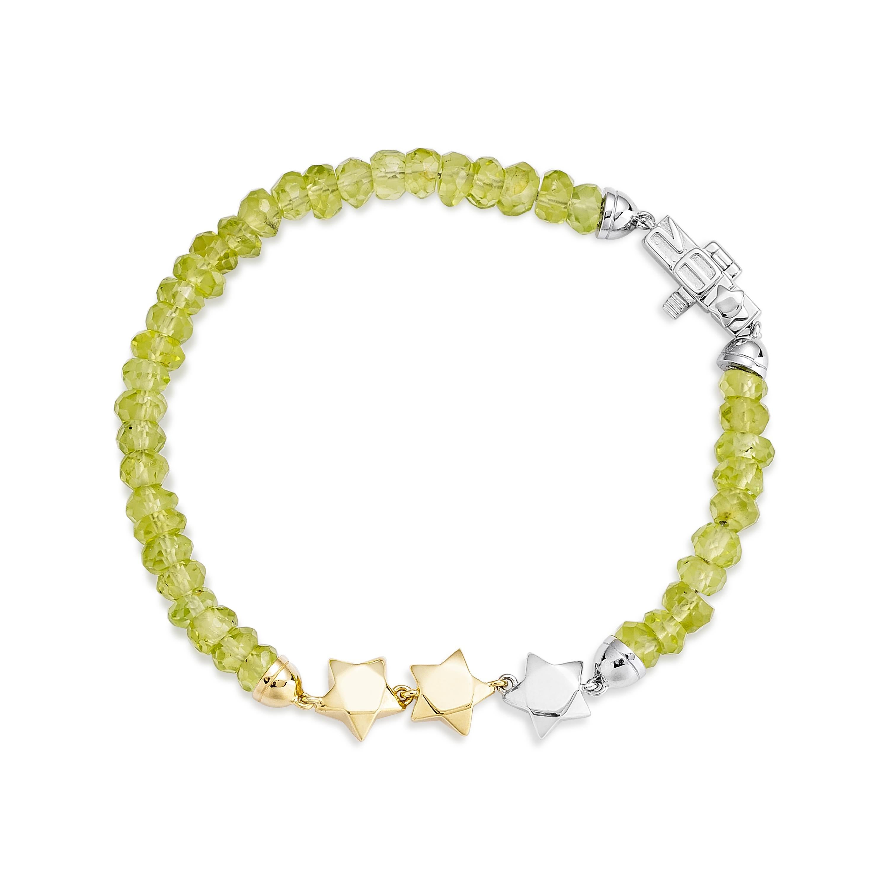 Fresh and vibrant, this Peridot Bracelet in 18K Yellow Gold showcases the lively green hues of peridot gemstones, adding a touch of natural elegance to any ensemble.

Peridot Bracelet in 18Karat Yellow Gold.

Neon Apatite: 13.24 carat, 2.5X2.5mm