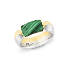 Priyashi Nahata Malachit 1,97ct. Ausgefallener Ring in 18KWYG.