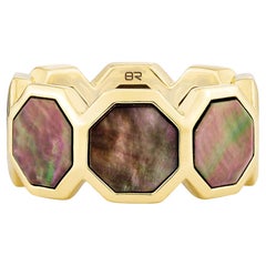 Priyashi Nahata Madreperla Negra 5,41ct. Anillo de fantasía en 18KYG.