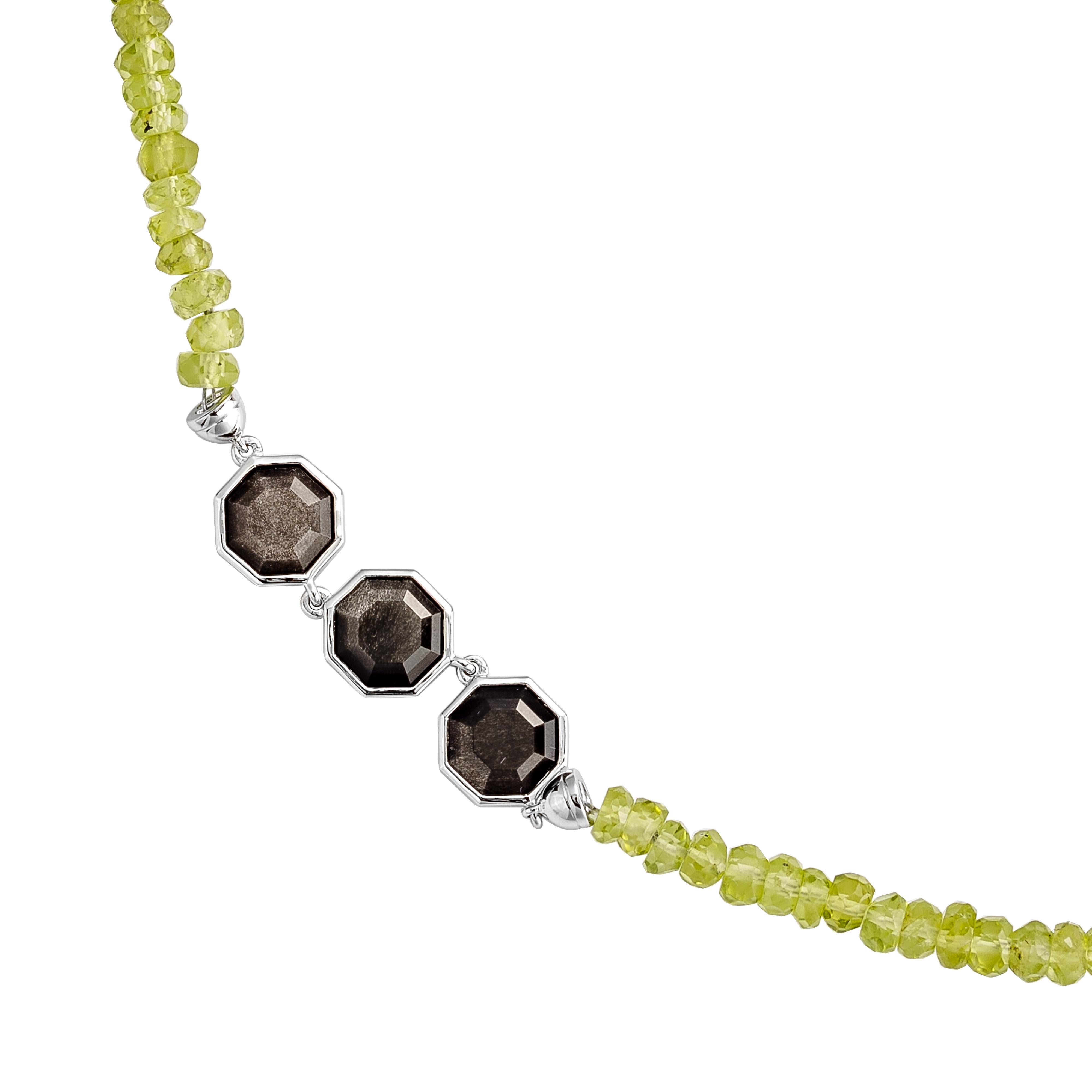 Priyashi Nahata London Blue Topaz & Amethyst 6.00ct. Necklace in 18KWG. In New Condition For Sale In Hong Kong, HK