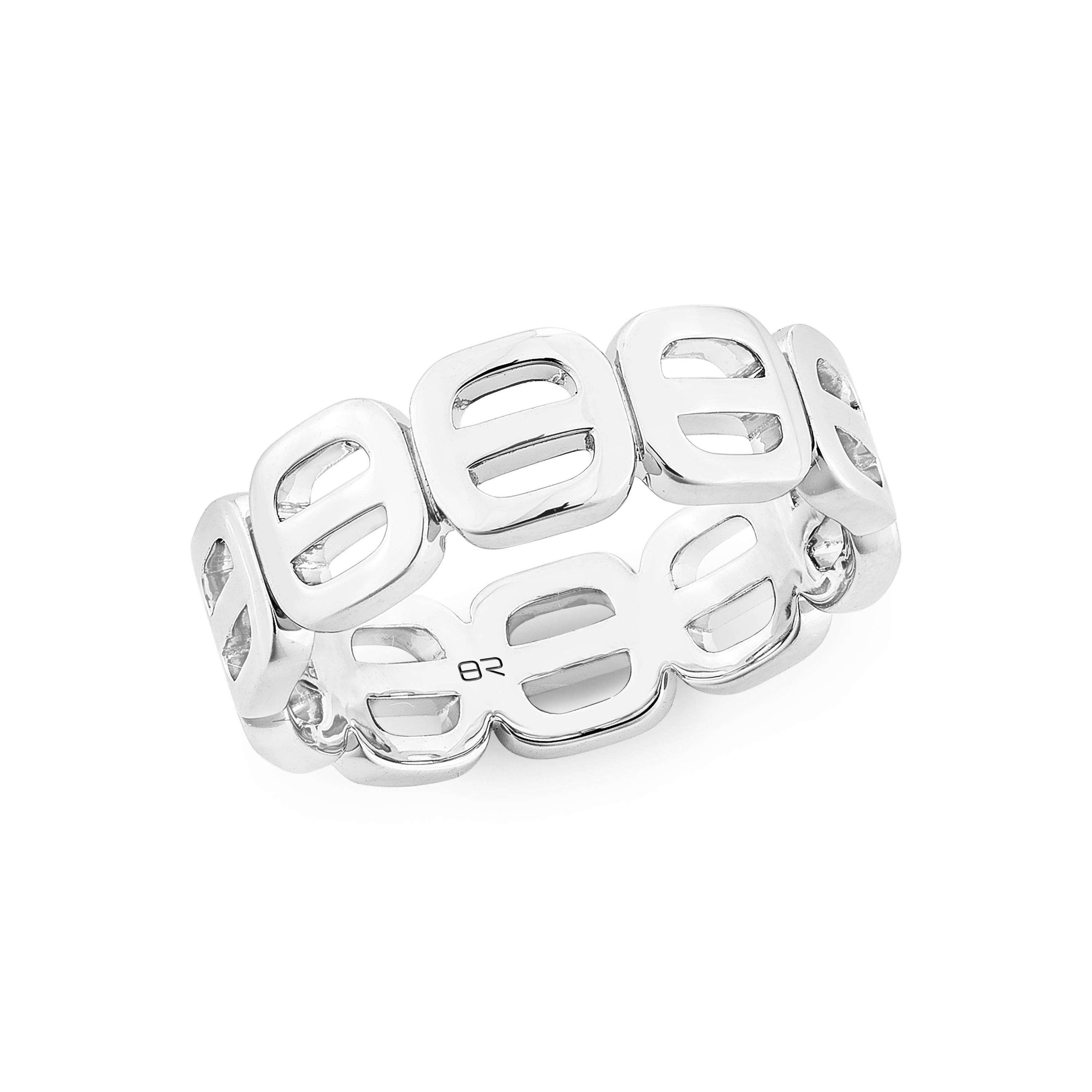 Dieser aus Platin gefertigte Fancy Ring strahlt Eleganz und Raffinesse aus. Mit seinem auffälligen Design, das klassische Handwerkskunst mit moderner Raffinesse verbindet, ist er perfekt geeignet, um ein kühnes und zugleich zeitloses Statement