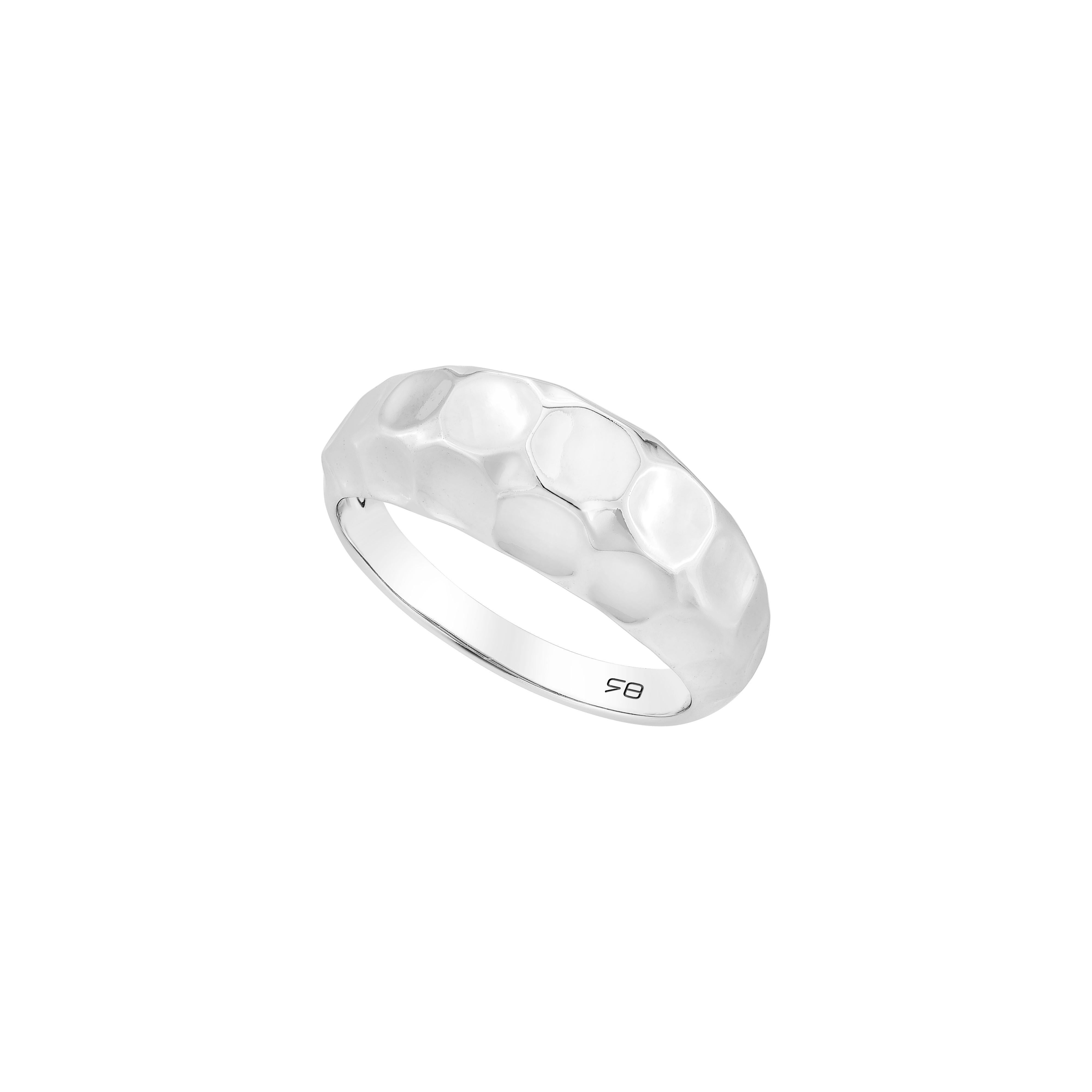 Taille mixte Priyashi Nahata Bague fantaisie en métal uni en or blanc 18 carats. en vente