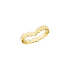 Priyashi Nahata Plain Metal Fancy Ring in 18Karat Yellow Gold.