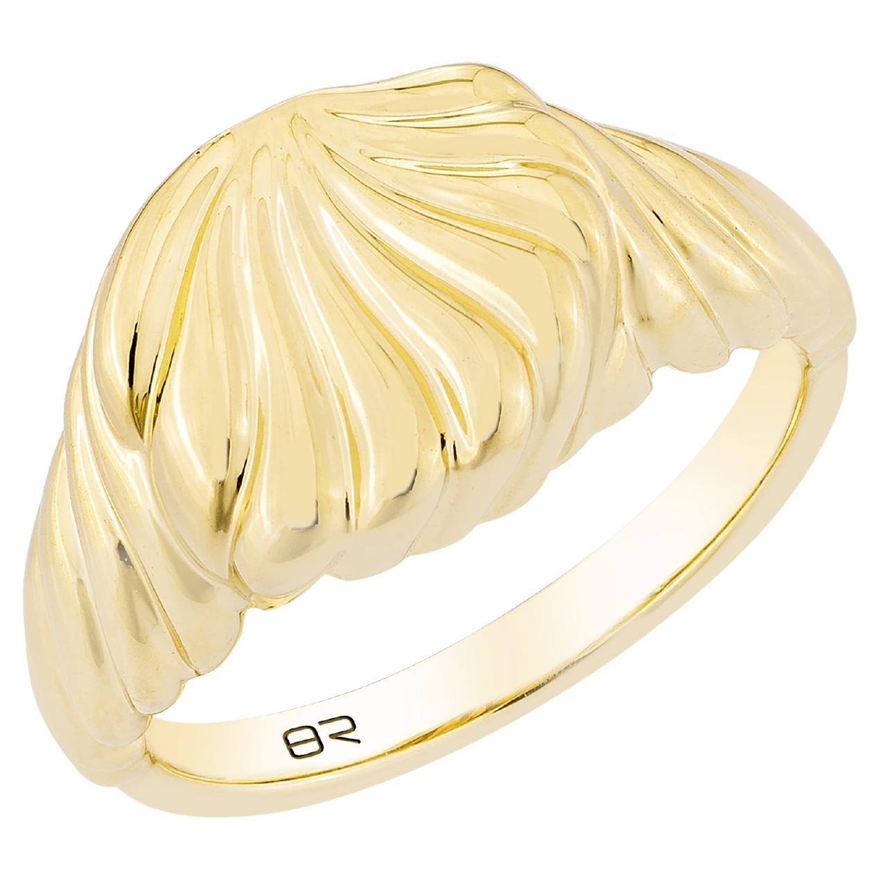 Priyashi Nahata Plain Metal Fancy Ring en or jaune 18 carats.