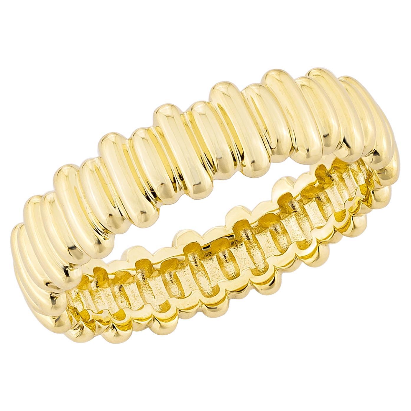 Priyashi Nahata Plain Metal Fancy Ring en or jaune 18 carats.